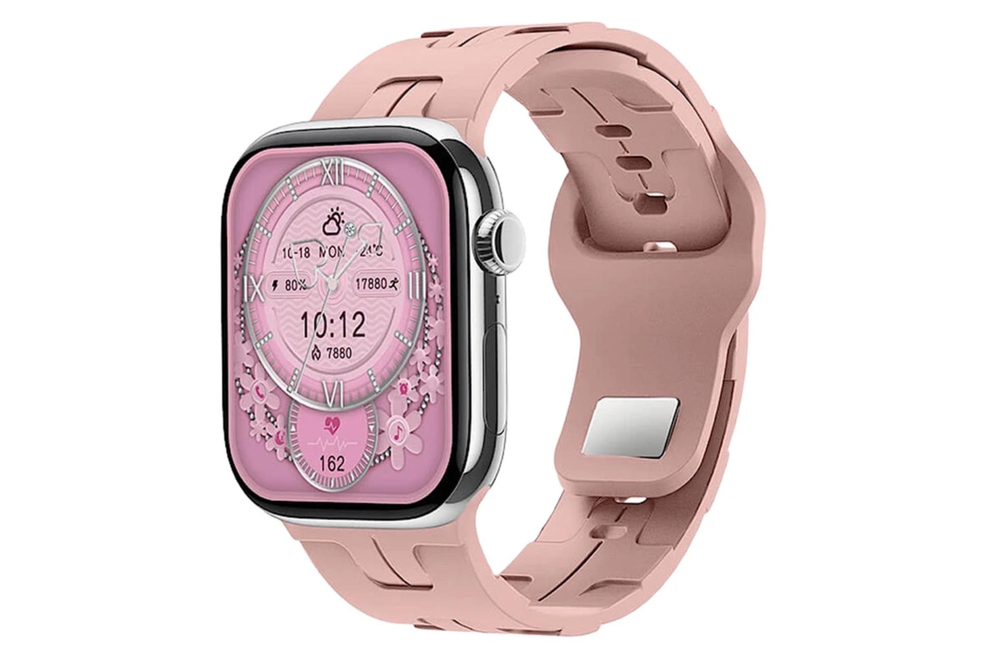 ساعت هوشمند ویرفیت HK10 mini Plus رنگ صورتی