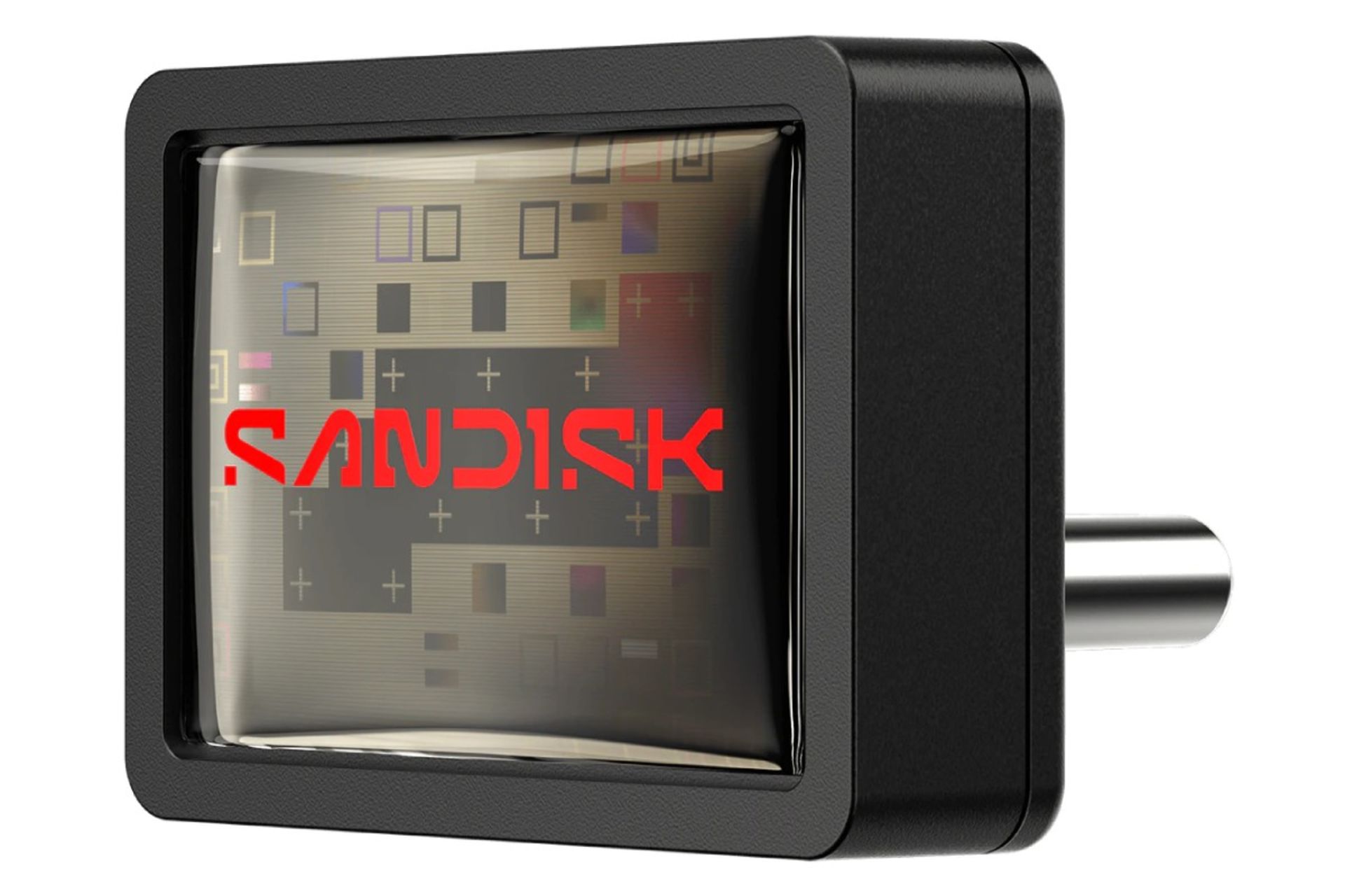 نمای جانبی فلش مموری سن دیسک مدل Extreme Fit ظرفیت 64 گیگابایت USB 3.2 Gen 1