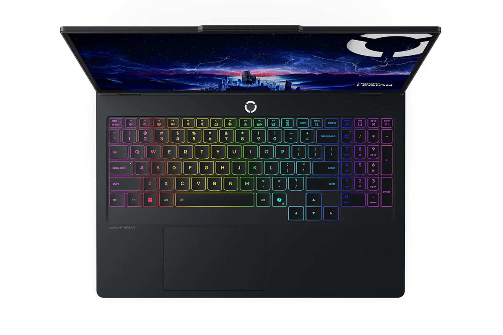 لپ تاپ لنوو Lenovo Legion 5 16IAX10 نمای بالا و کیبورد