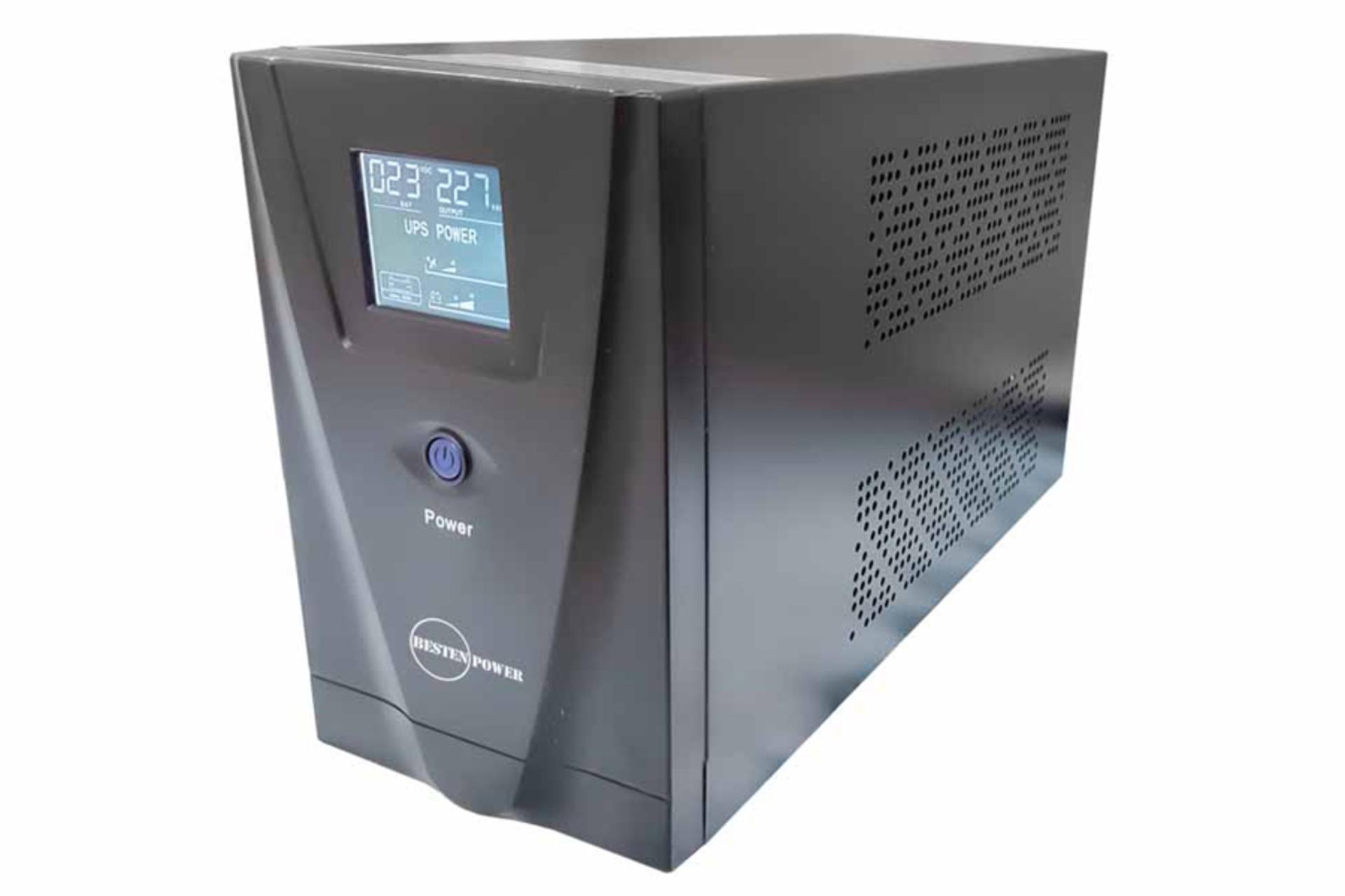 نمای کنار یو پی اس بستن پاور مدل BPO-1500VA-9Ah با ظرفیت 1500 ولت آمپر