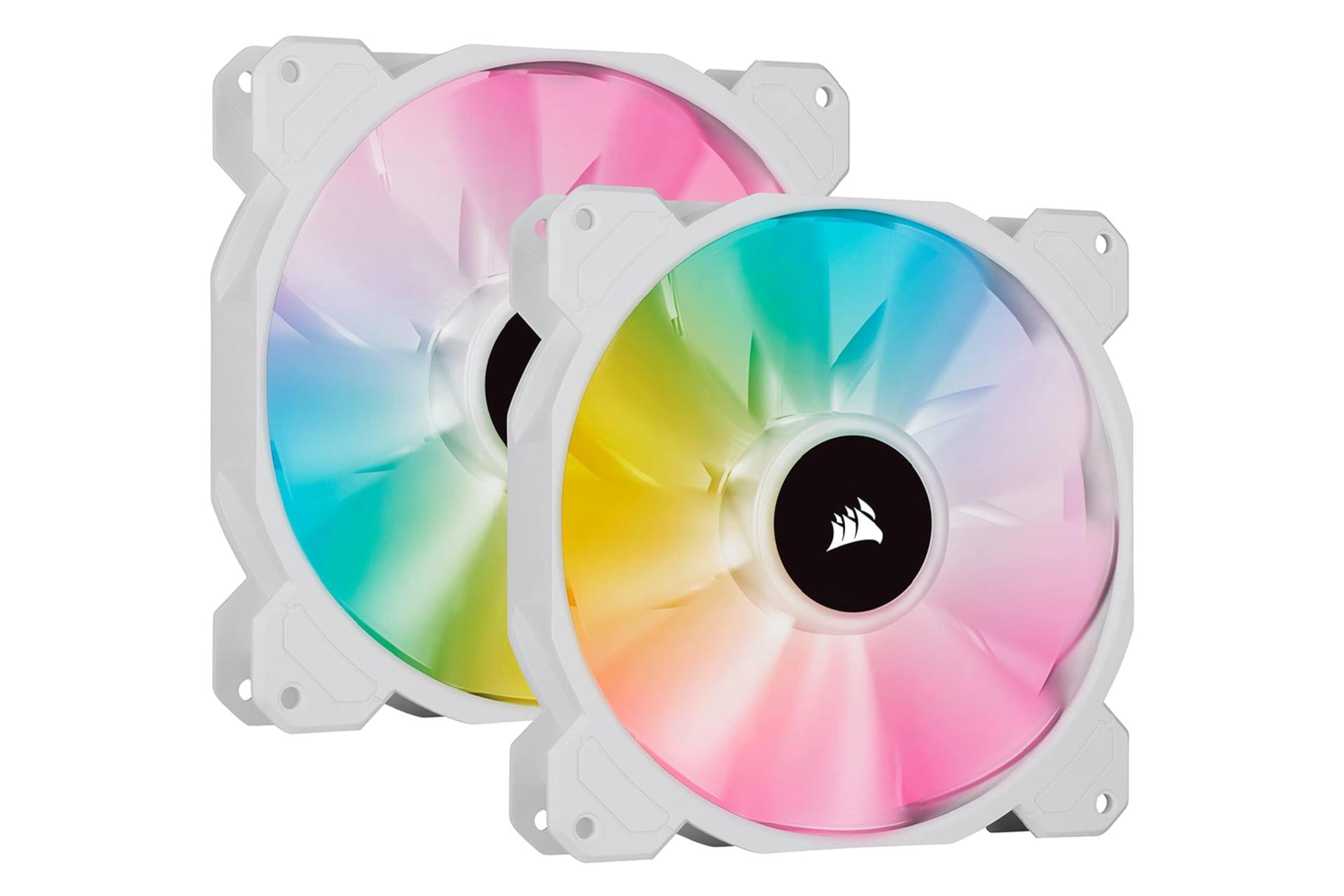 فن کیس کورسیر iCUE SP140 RGB ELITE Performance بسته 2 عددی رنگ سفید