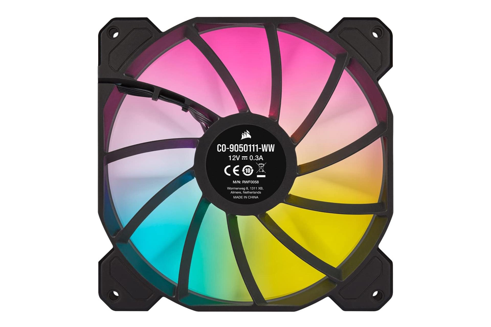نمای پشت فن کیس کورسیر iCUE SP140 RGB ELITE Performance بسته 2 عددی