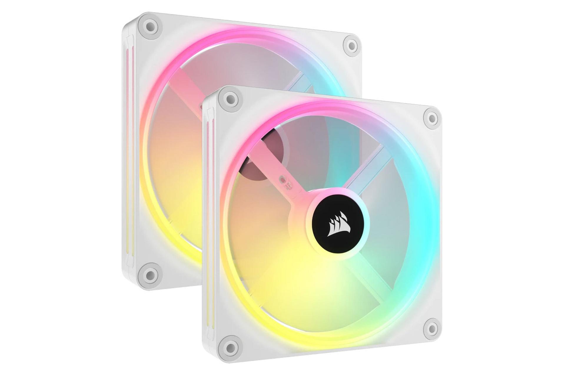 فن کیس کورسیر iCUE LINK QX140 RGB بسته 2 عددی رنگ سفید