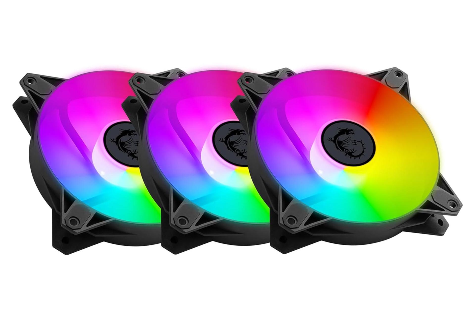 فن کیس ام اس آی MPG F120 ARGB بسته 3 عددی رنگ مشکی