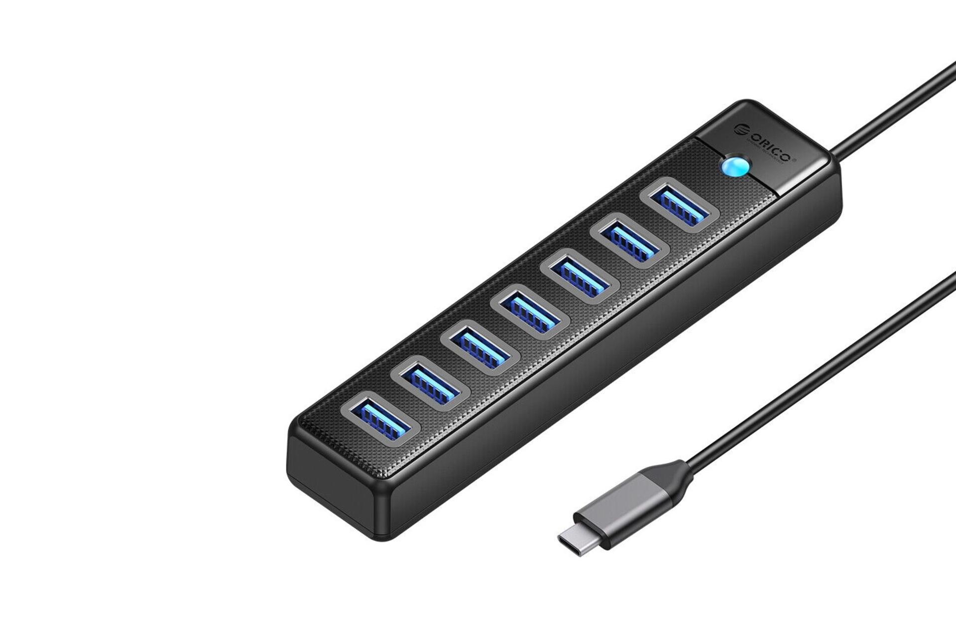 کانکتور هاب USB هاب USB-C اوریکو 7 پورت مدل PW7U-C3-05