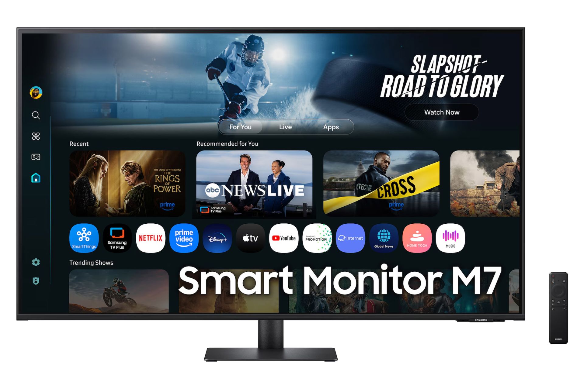 مانیتور سامسونگ 43 اینچ مدل M70F UHD Smart Monitor M7 نمای جلو