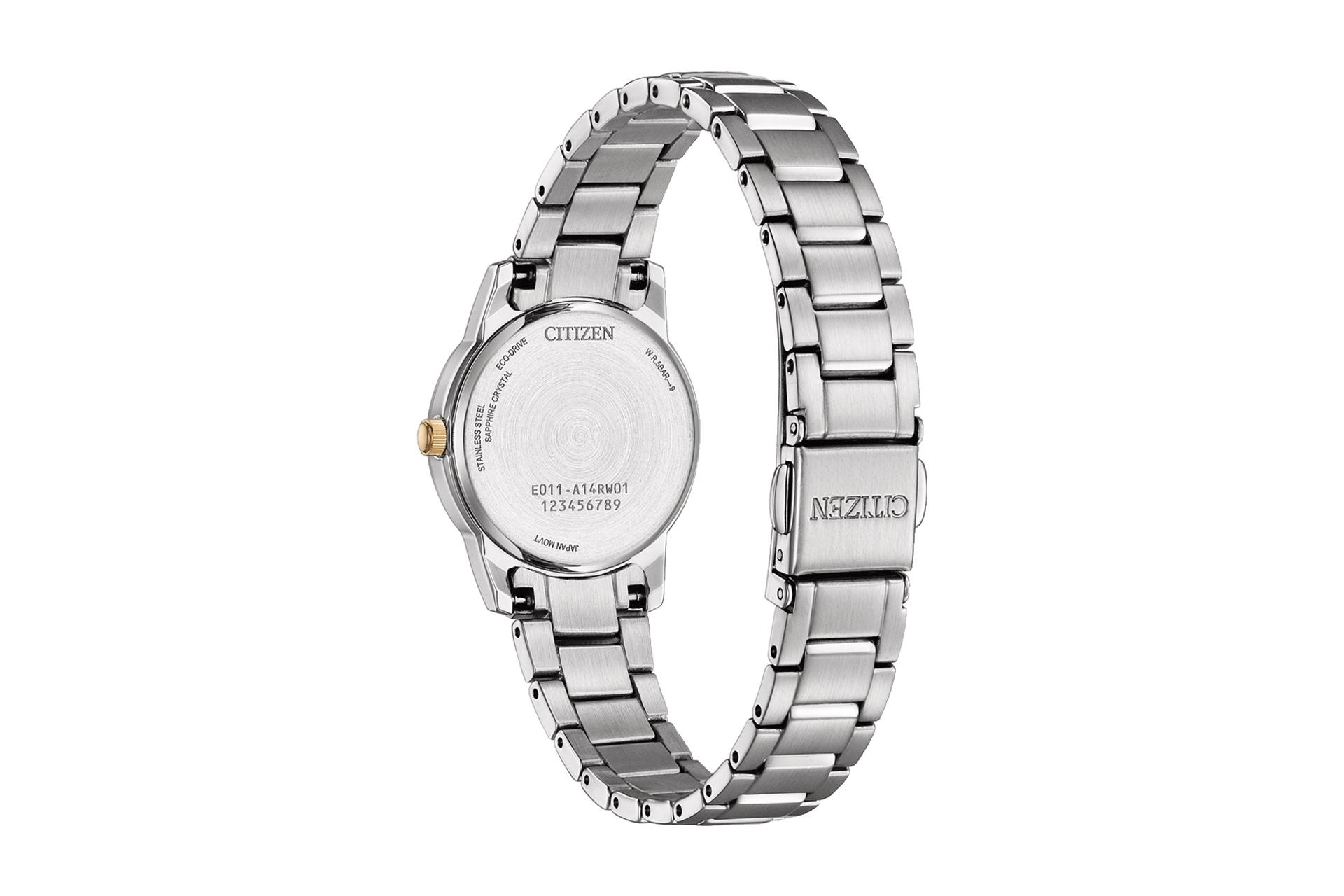 نمای پشت ساعت مچی زنانه سیتیزن Eco-Drive EW2317-76E