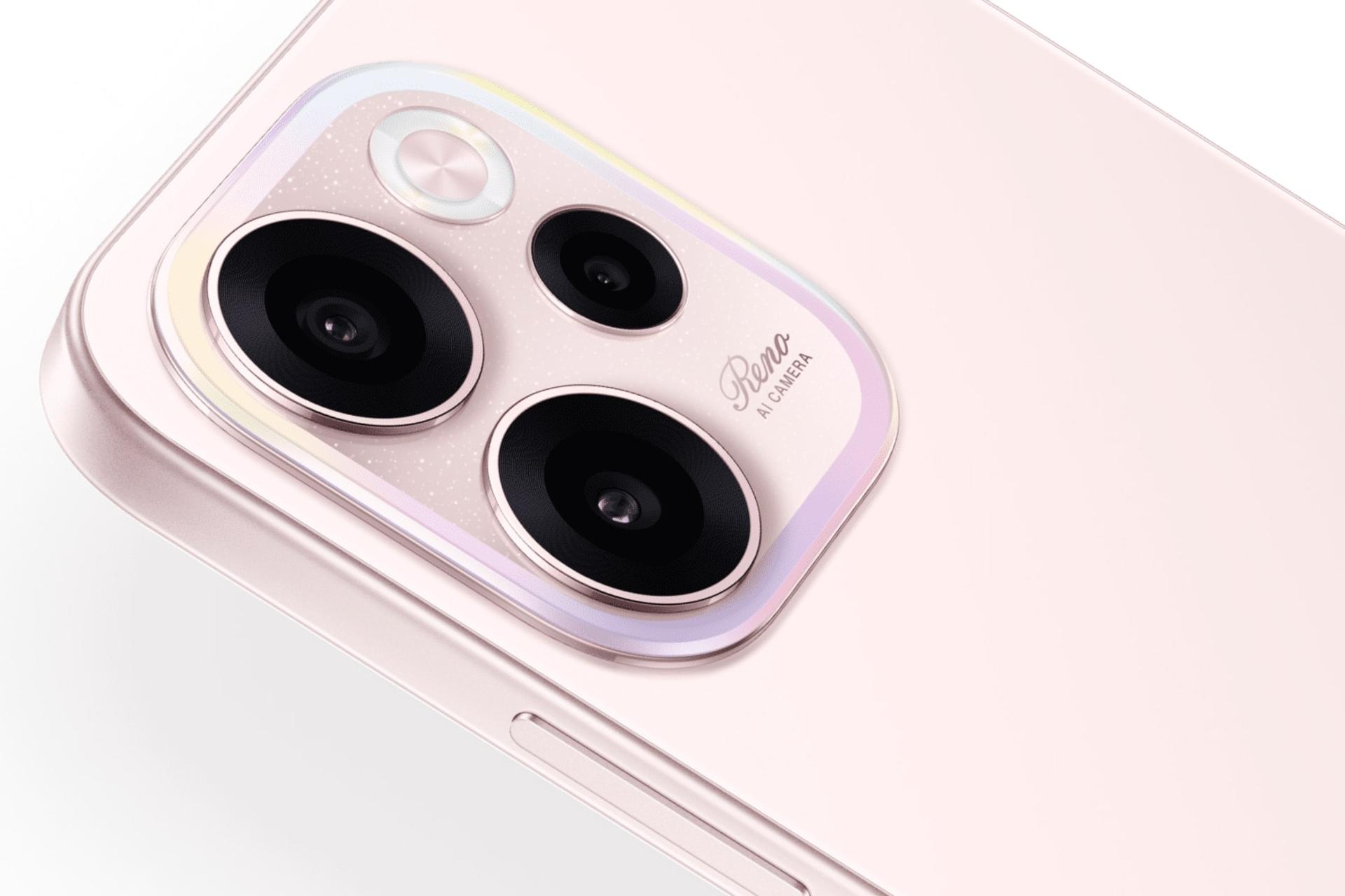 چینش دوربین گوشی موبایل اوپو Oppo Reno15 F صورتی