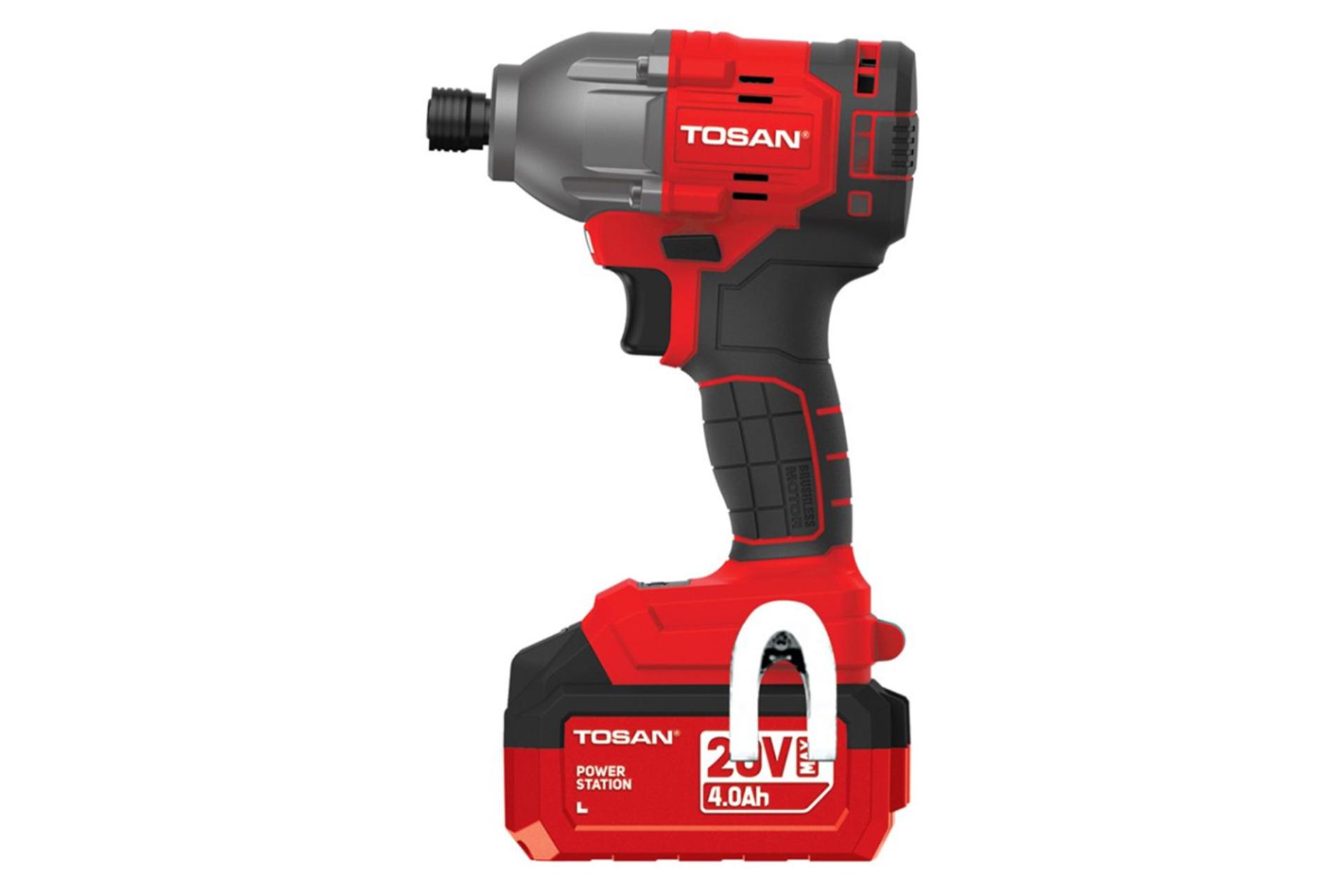 نمای کنار پیچ گوشتی شارژی توسن 9520BIS