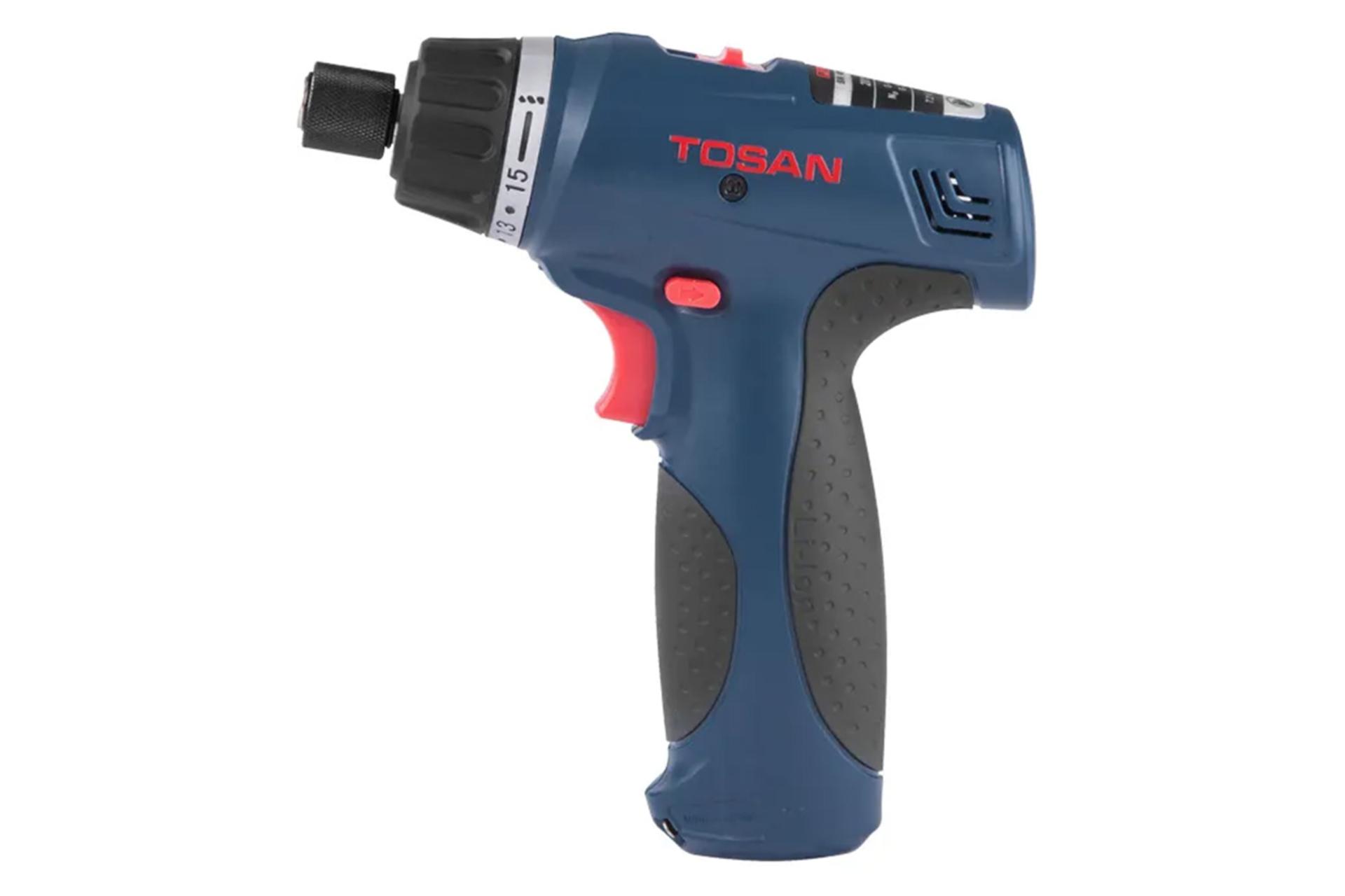 نمای کنار پیچ گوشتی شارژی توسن 2027SCX