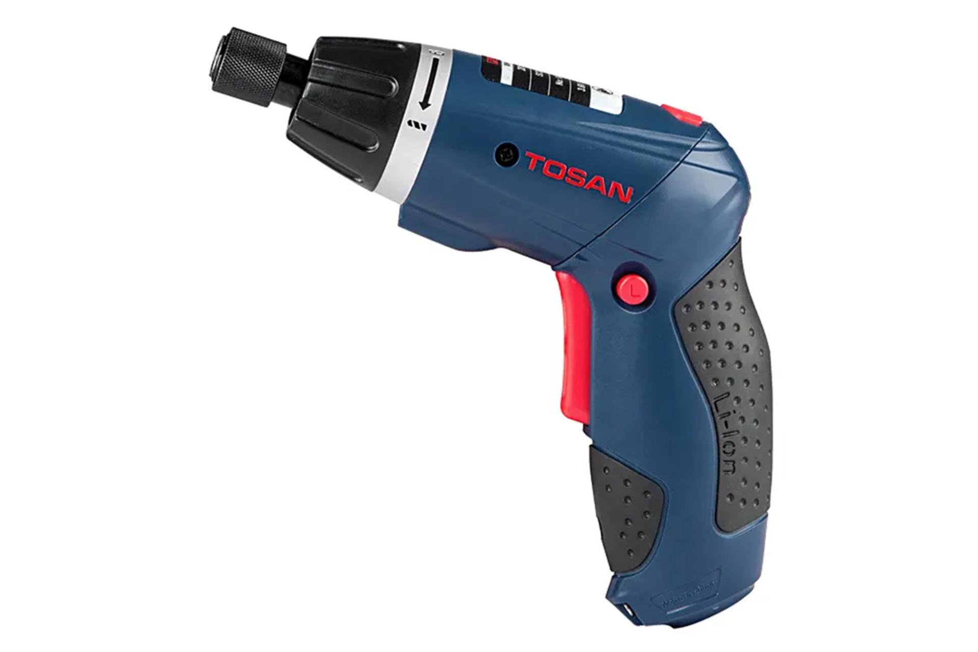 نمای کنار پیچ گوشتی شارژی توسن 2023SC