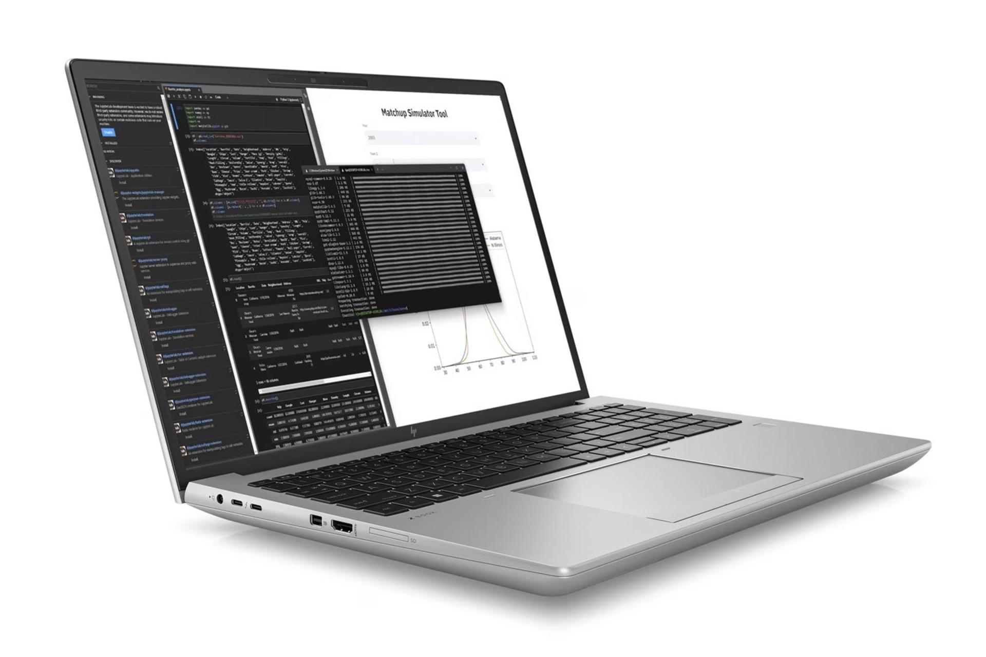 نمای سمت چپ لپ تاپ ZBook Fury 16 G10 اچ پی