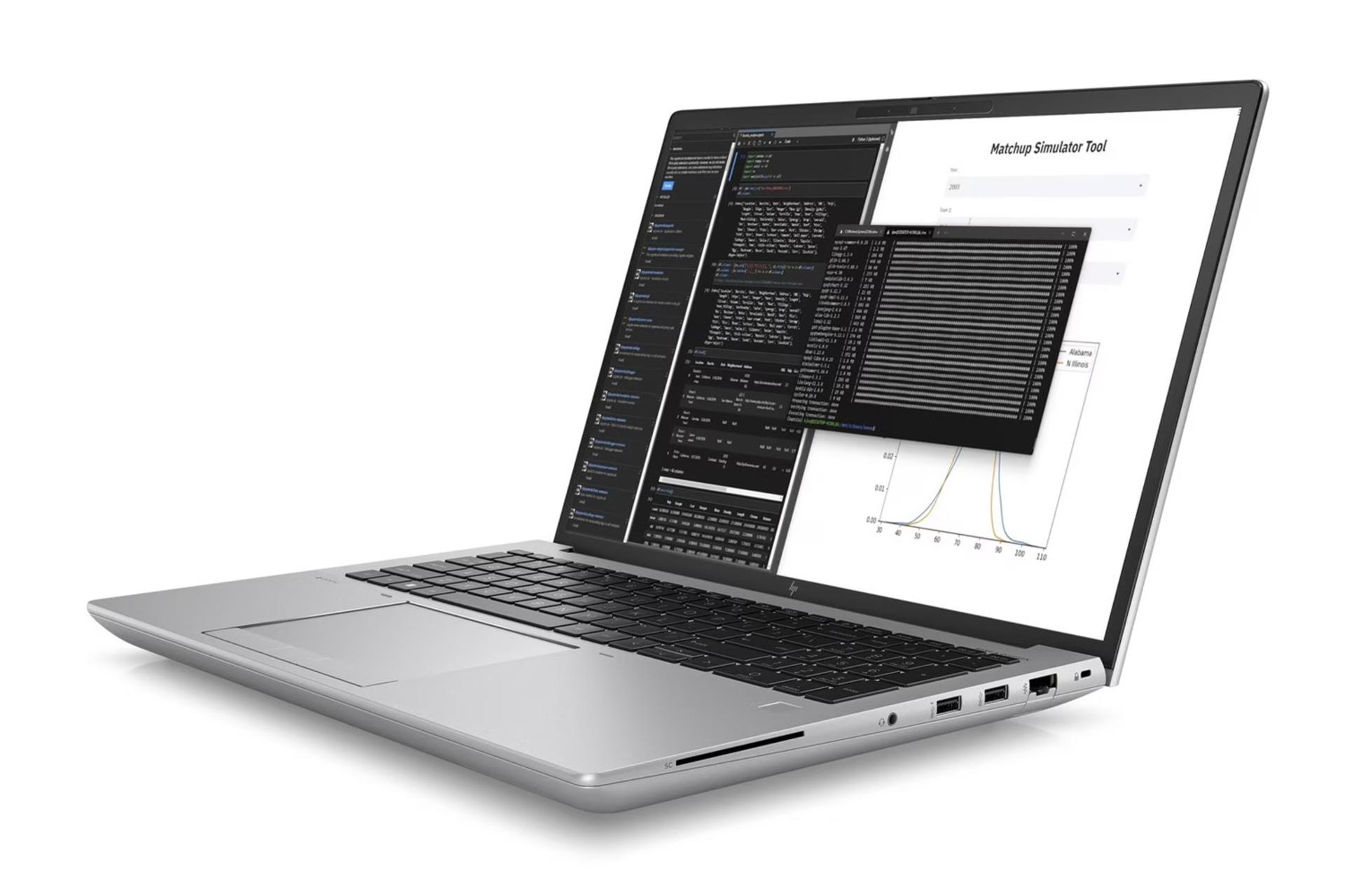 نمای سمت راست لپ تاپ ZBook Fury 16 G10 اچ پی