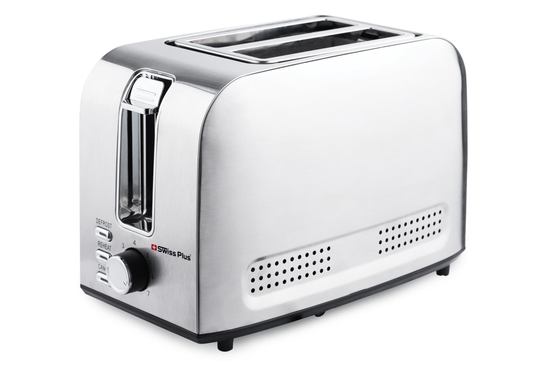 توستر سوئیس پلاس ST-4018S رنگ نقره ای