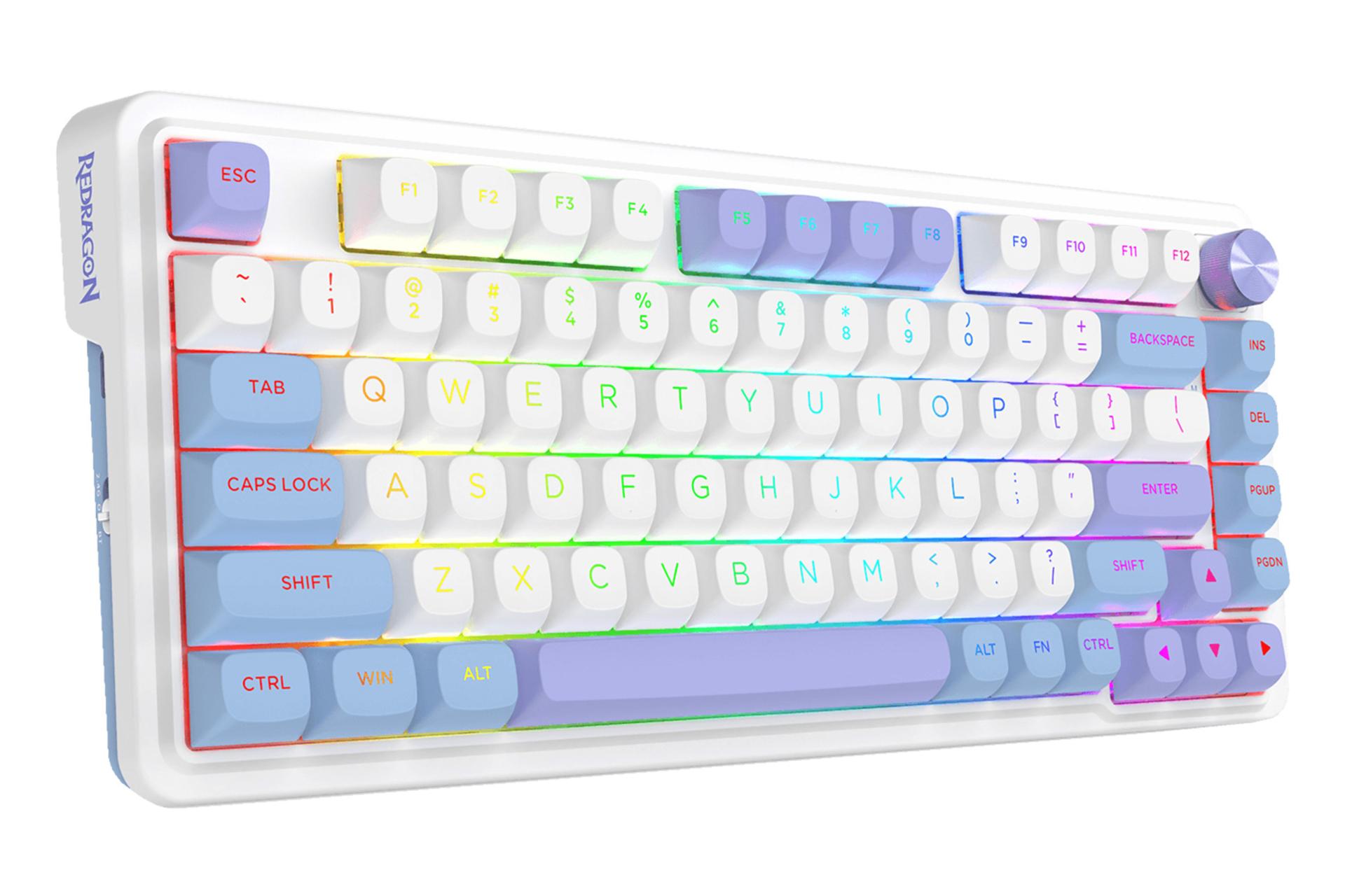 نمای سمت چپ کیبورد ردراگون UCAL MAX K673 WBP RGB