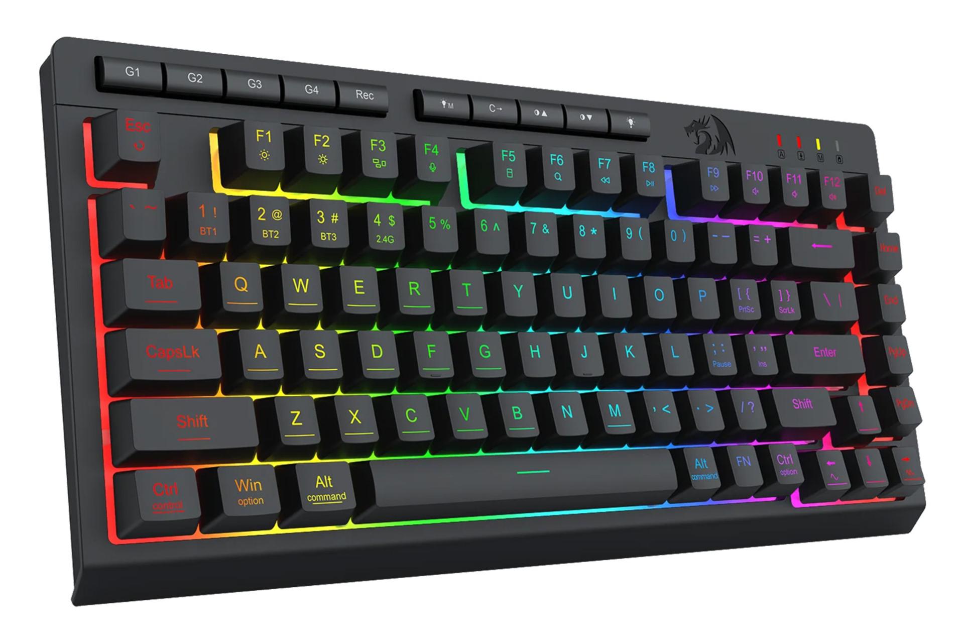 نمای سمت چپ کیبورد ردراگون CRESCENT Pro K524 RGB