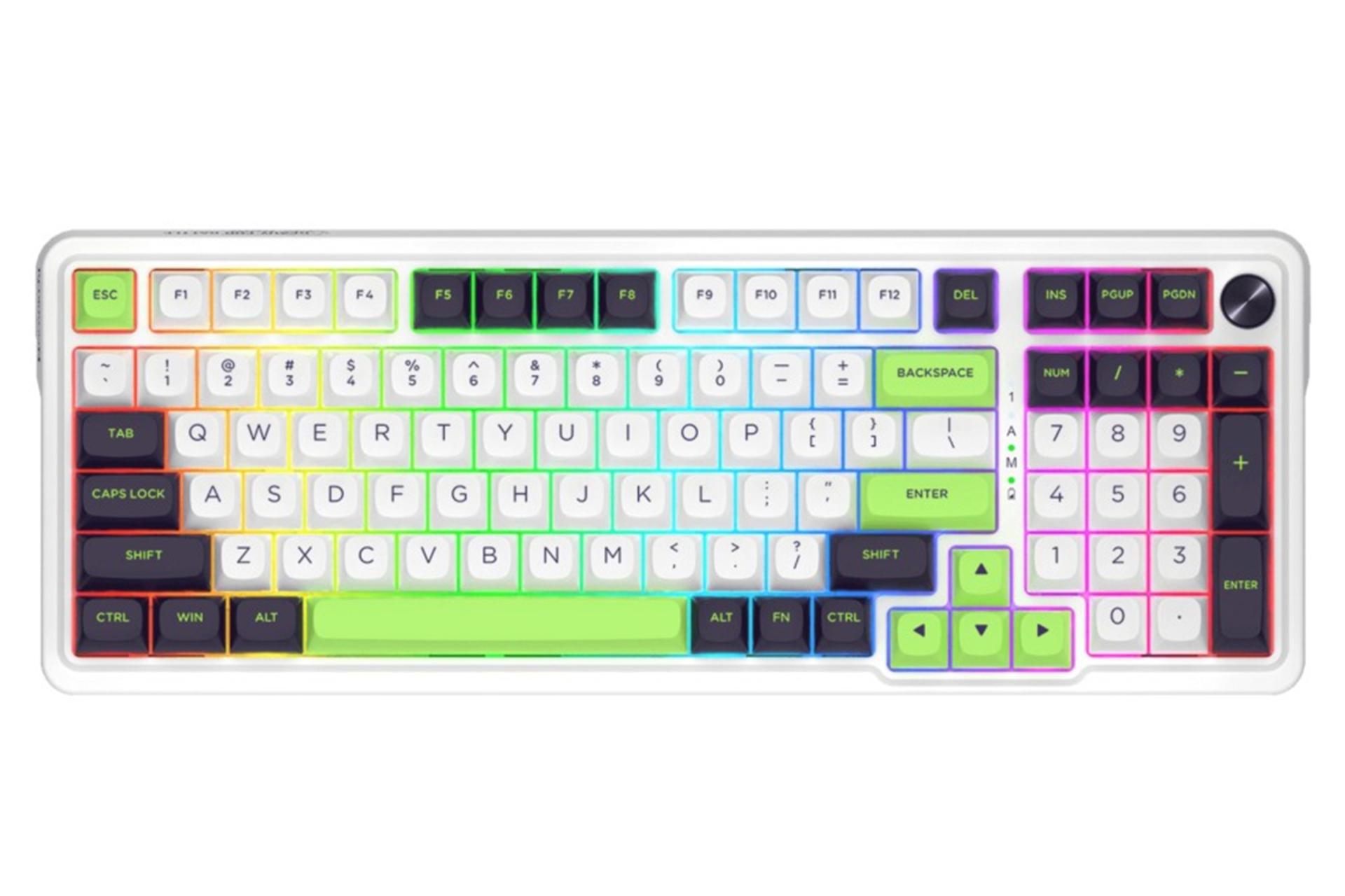 کیبورد ردراگون EISA MAX K686 WBG نمای بالا