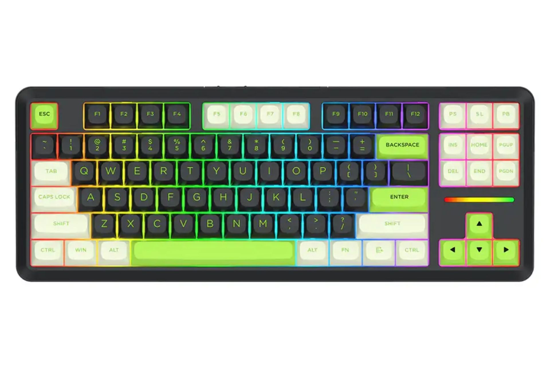 کیبورد ردراگون Wildslash Pro K734 BWG RGB نمای بالا