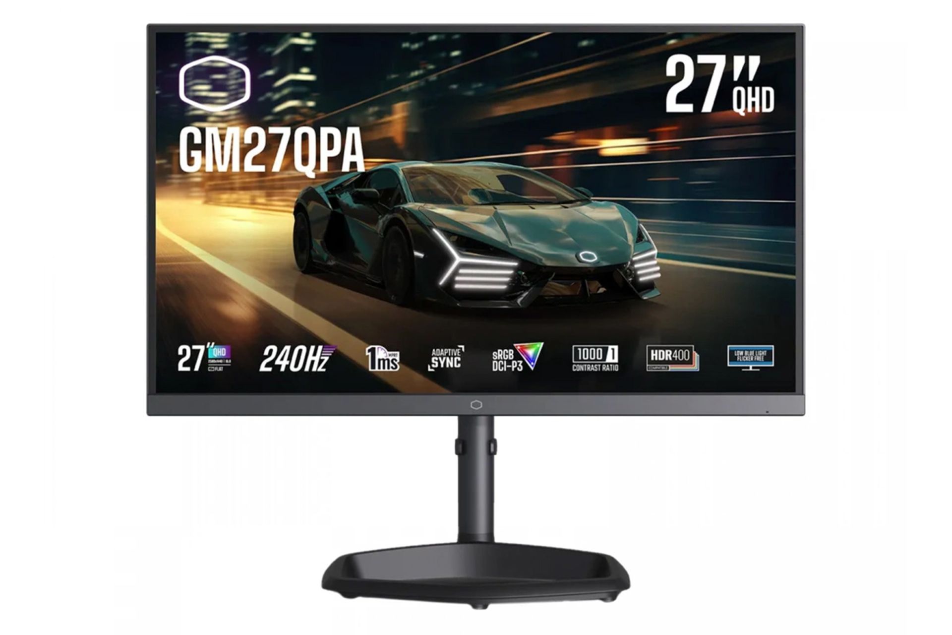 مانیتور کولر مستر 27 اینچ مدل GM27QPA نمای جلو