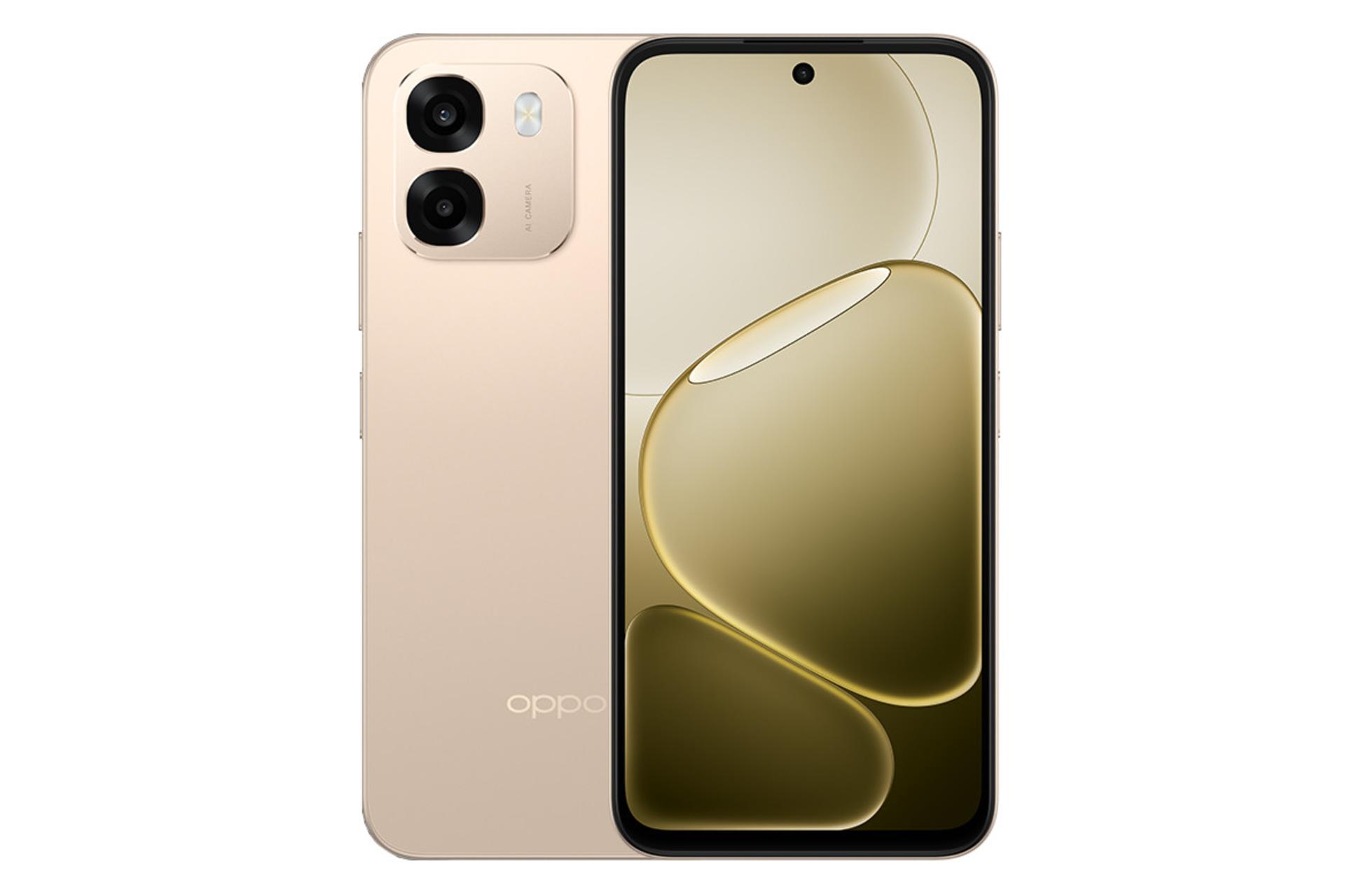 پنل جلو و پشت گوشی موبایل اوپو Oppo A6 4G طلایی