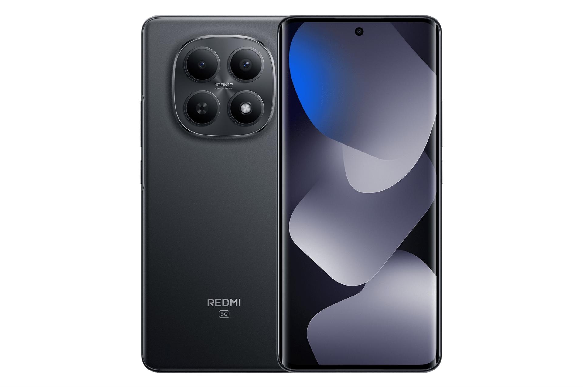 پنل جلو و پشت گوشی موبایل ردمی نوت 15 شیائومی 5G نسخه گلوبال مشکی / Xiaomi Redmi Note 15 5G Global