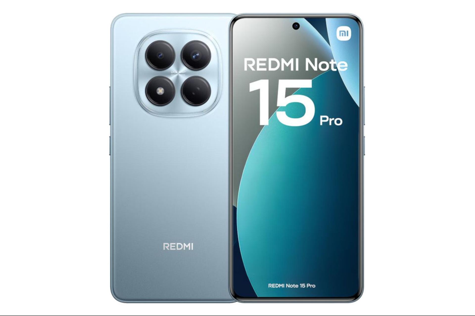 پنل جلو و پشت گوشی موبایل ردمی نوت 15 پرو شیائومی 4G نسخه گلوبال آبی روشن / Xiaomi Redmi Note 15 Pro 4G Global