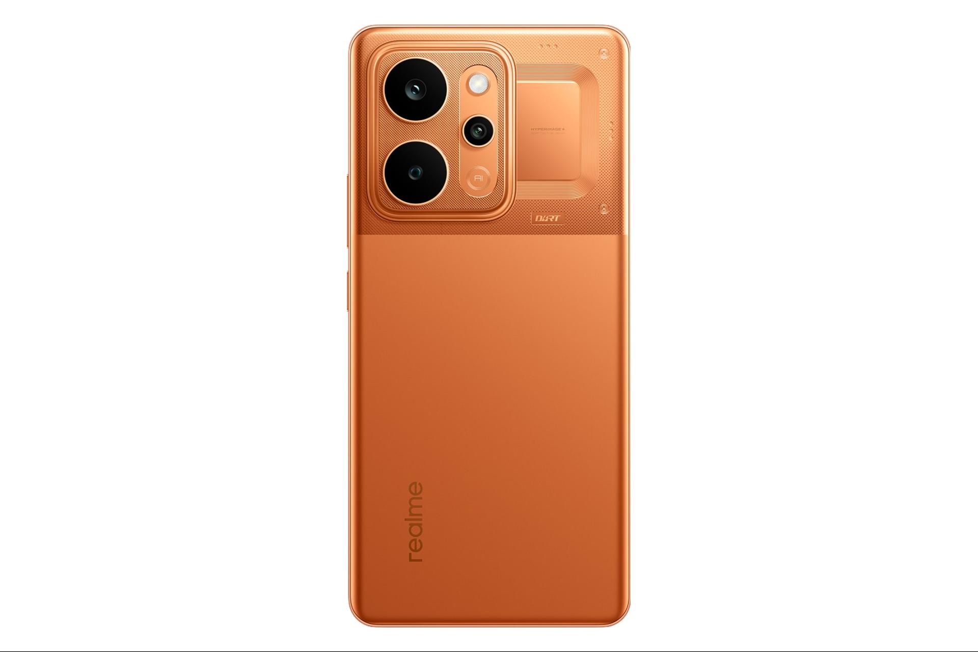 پنل پشت و چینش دوربین گوشی موبایل ریلمی P4 پاور نارنجی / Realme P4 Power