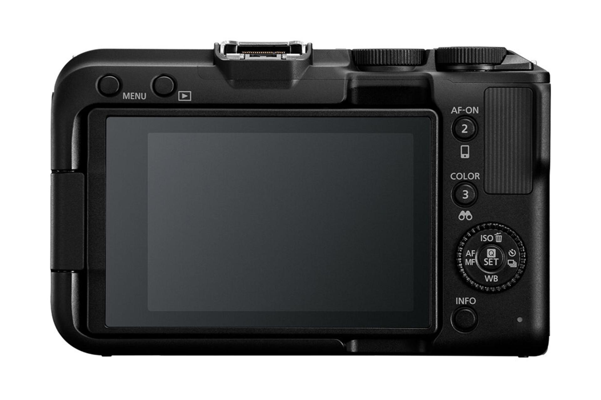 نمای پشت دوربین عکاسی کانن EOS R50 V