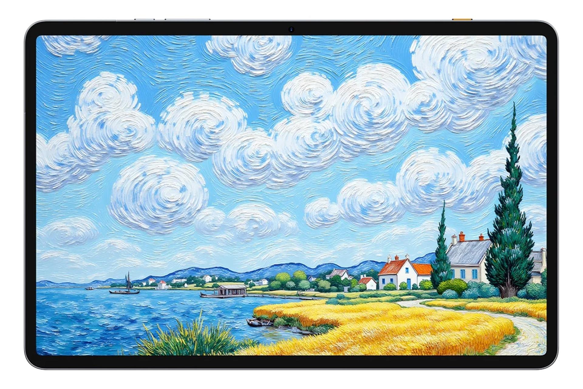 نمای پنل جلوی تبلت تکنو مگاپد SE با نمایش حاشیه‌ها