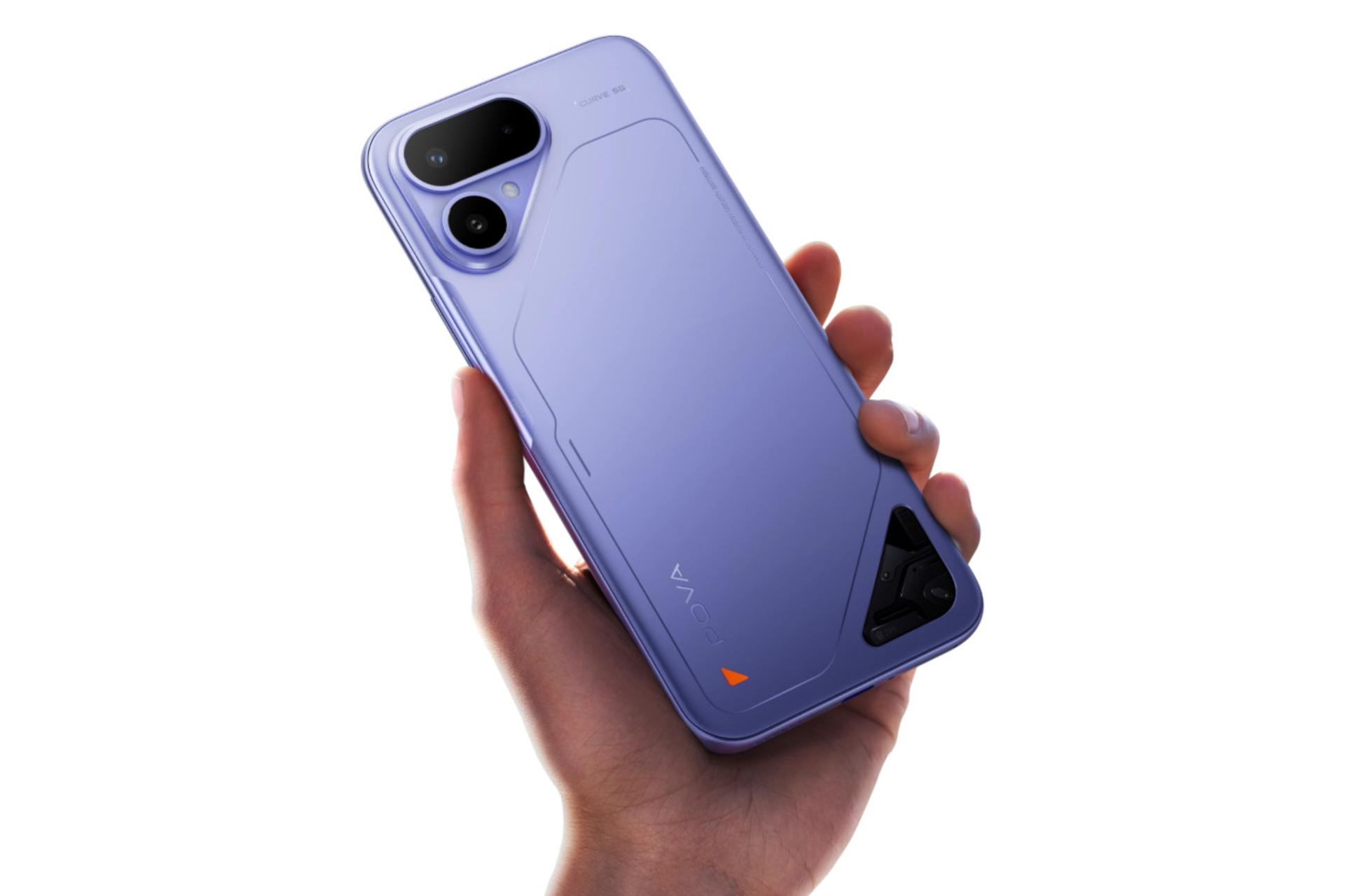 ابعاد گوشی موبایل تکنو Tecno Pova Curve 2 بنفش