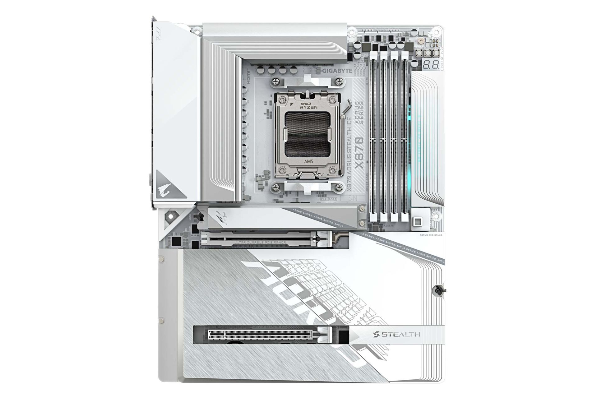 مادربرد گیگابایت X870 AORUS STEALTH ICE
