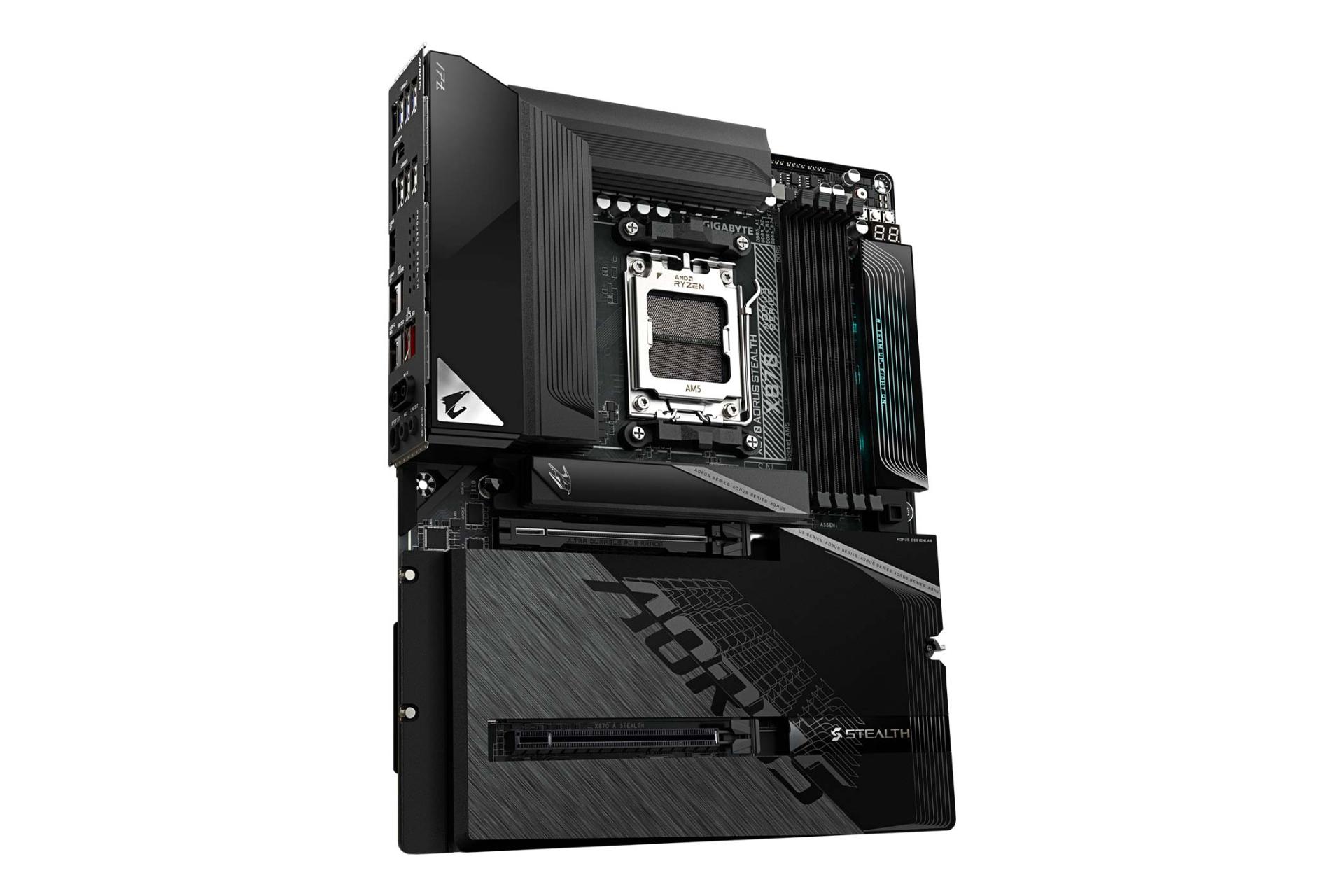 ابعاد و اندازه مادربرد گیگابایت X870 AORUS STEALTH