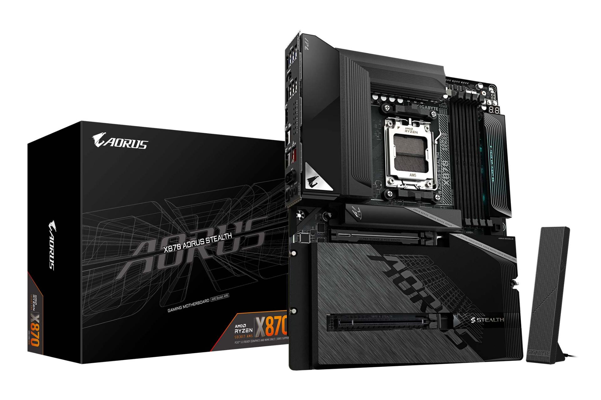 جعبه مادربرد گیگابایت X870 AORUS STEALTH