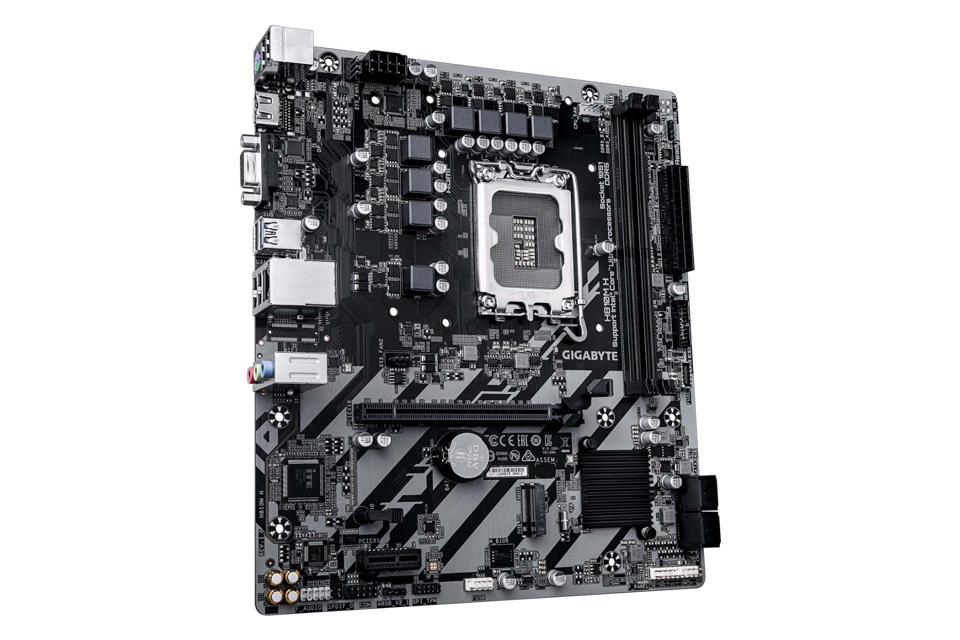 ابعاد و اندازه مادربرد گیگابایت H810M H