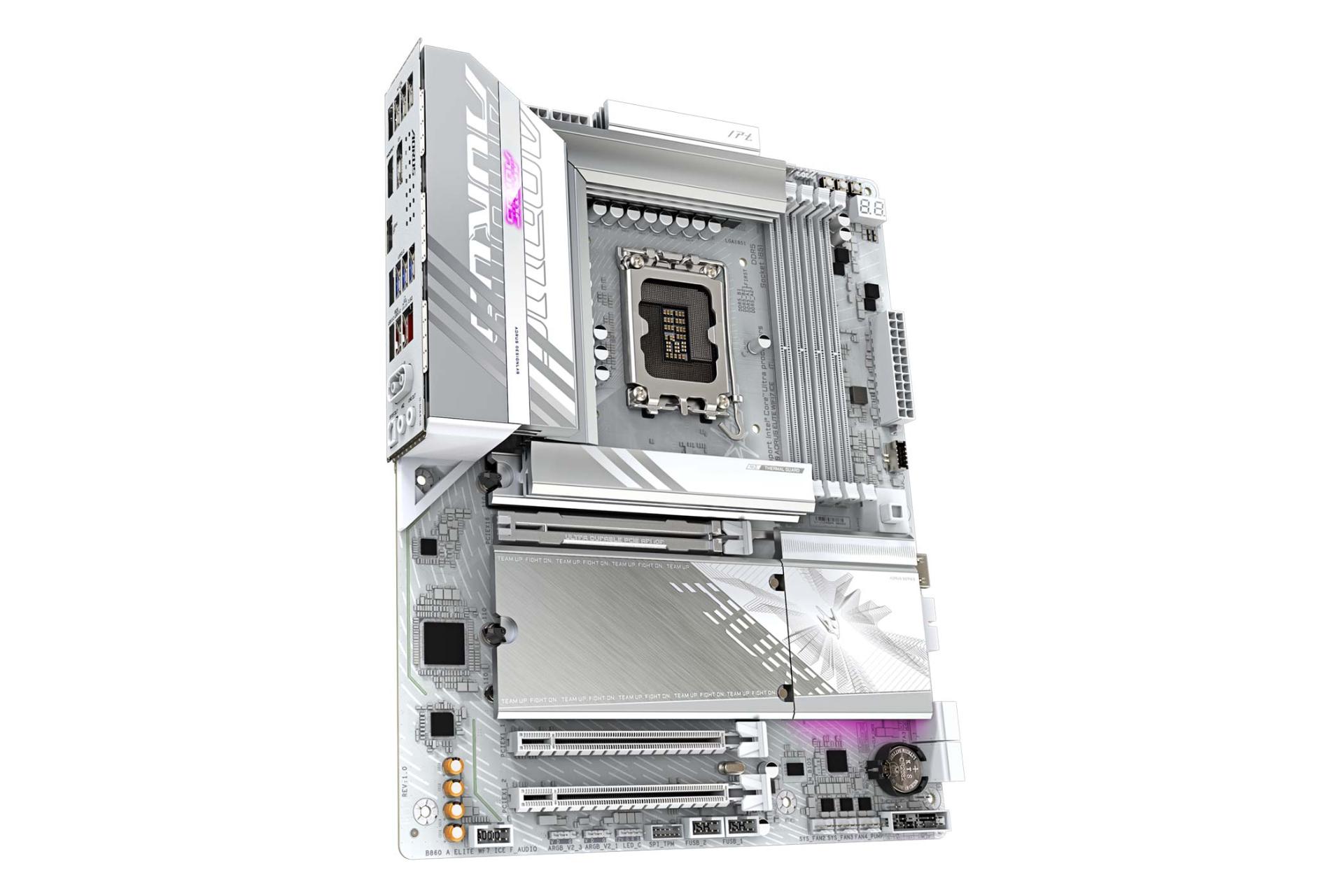 ابعاد و اندازه مادربرد گیگابایت B860 AORUS ELITE WIFI7 ICE