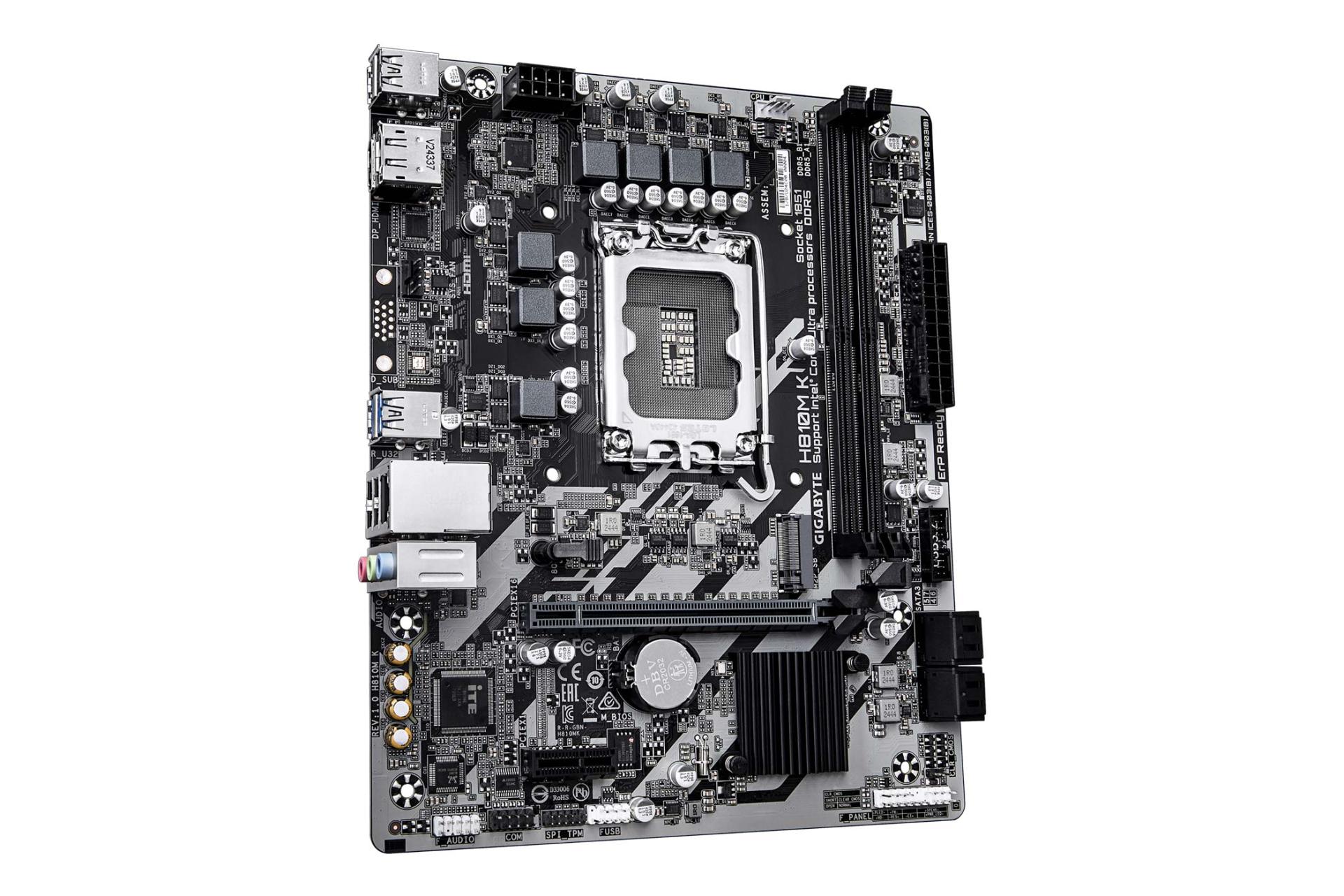 ابعاد و اندازه مادربرد گیگابایت H810M K