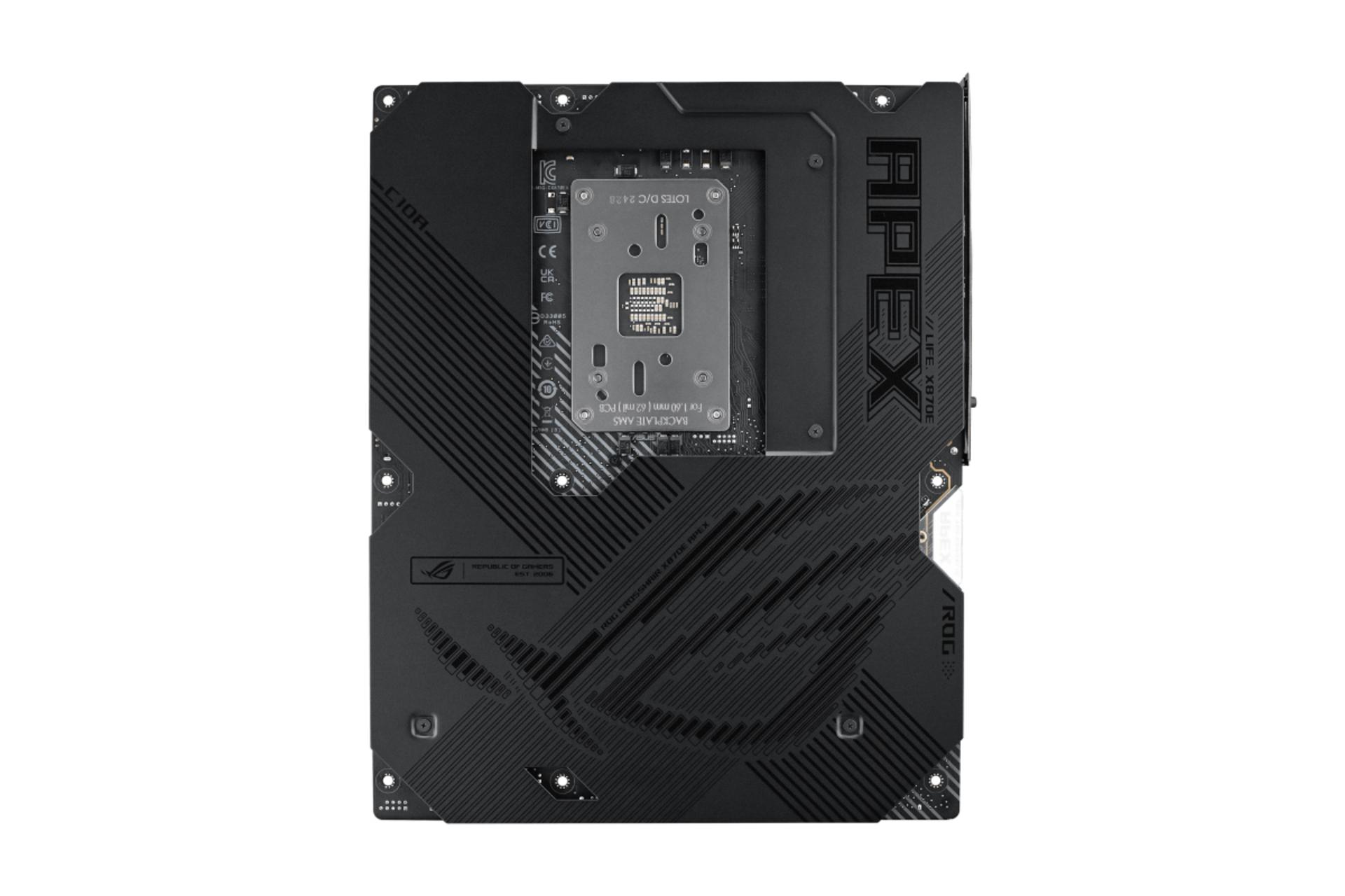 نمای پشت مادربرد ایسوس ROG CROSSHAIR X870E APEX