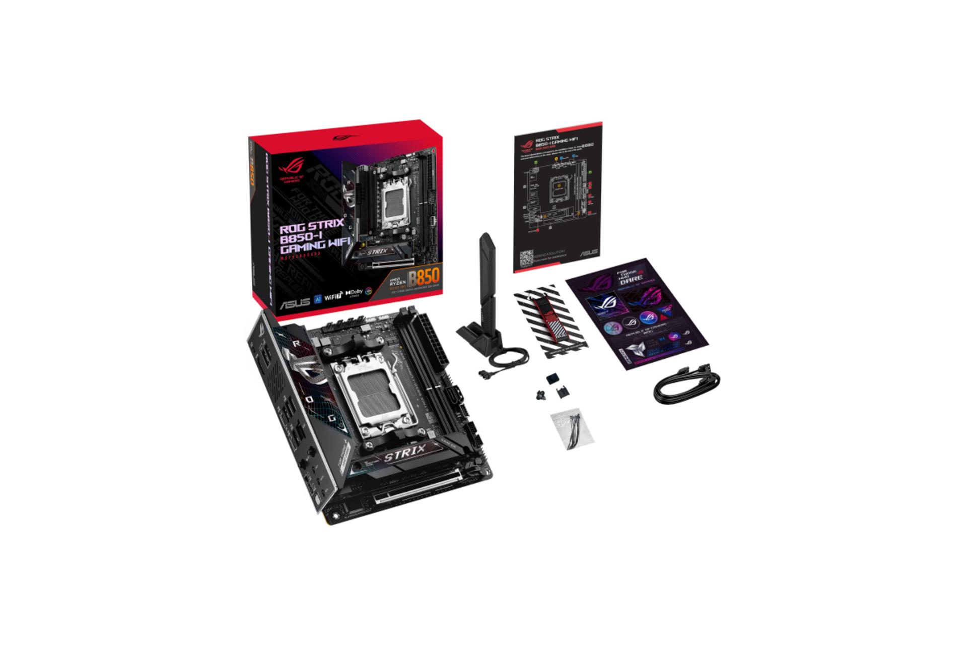 اقلام همراه مادربرد ایسوس STRIX B850-I GAMING WIFI