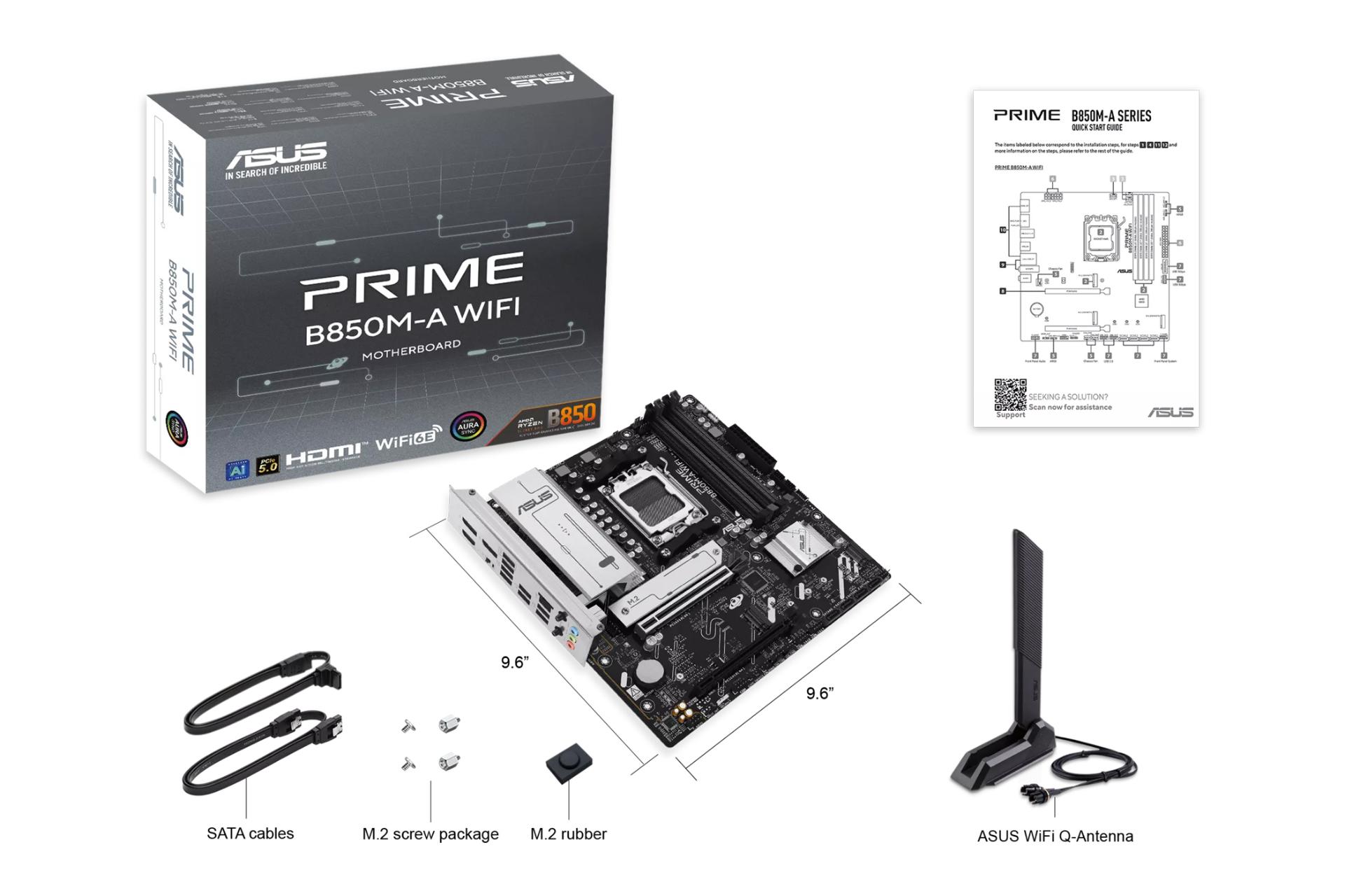 اقلام همراه مادربرد ایسوس PRIME B850M-A WIFI