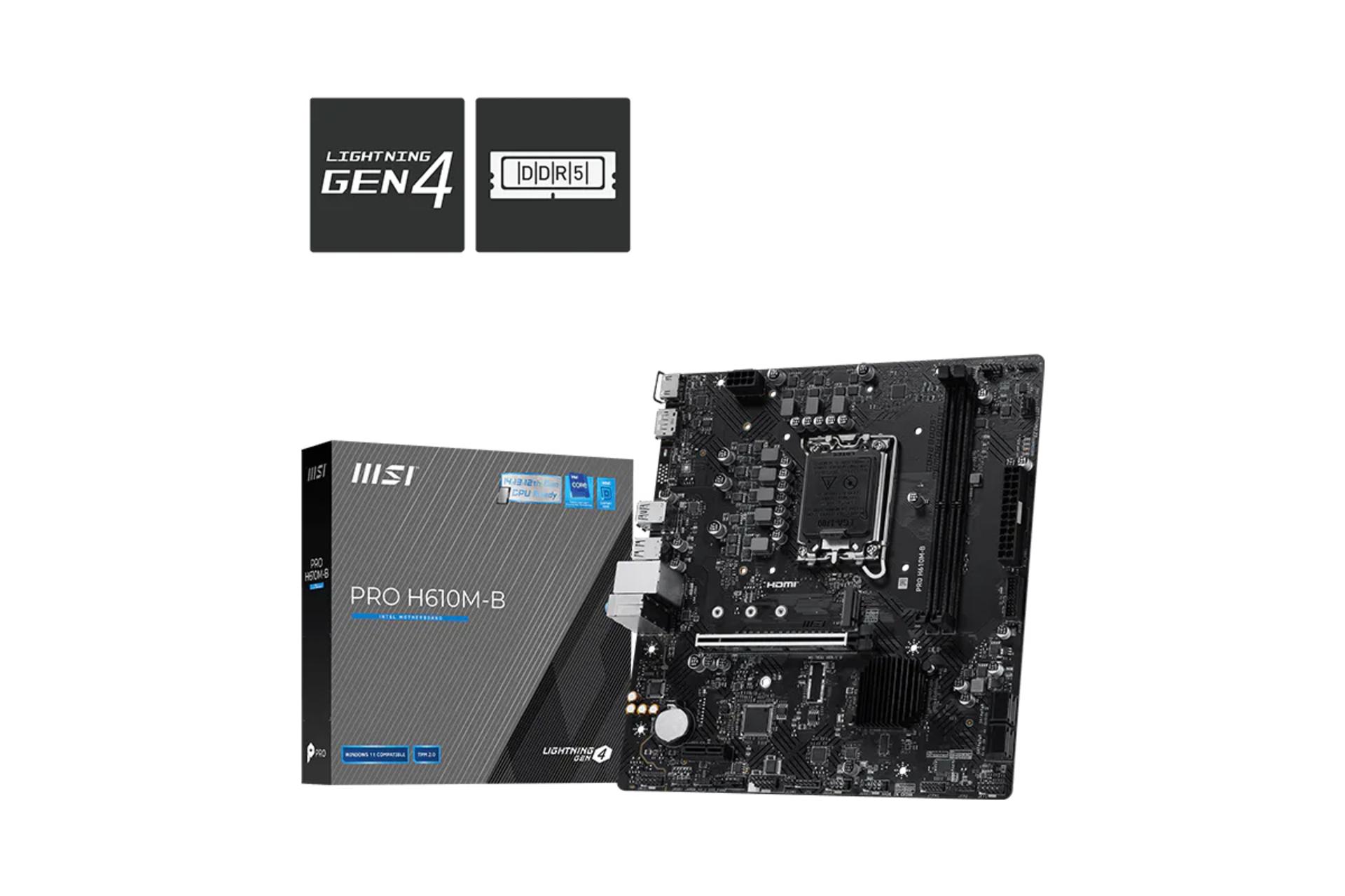 جعبه مادربرد ام اس آی PRO H610M-B