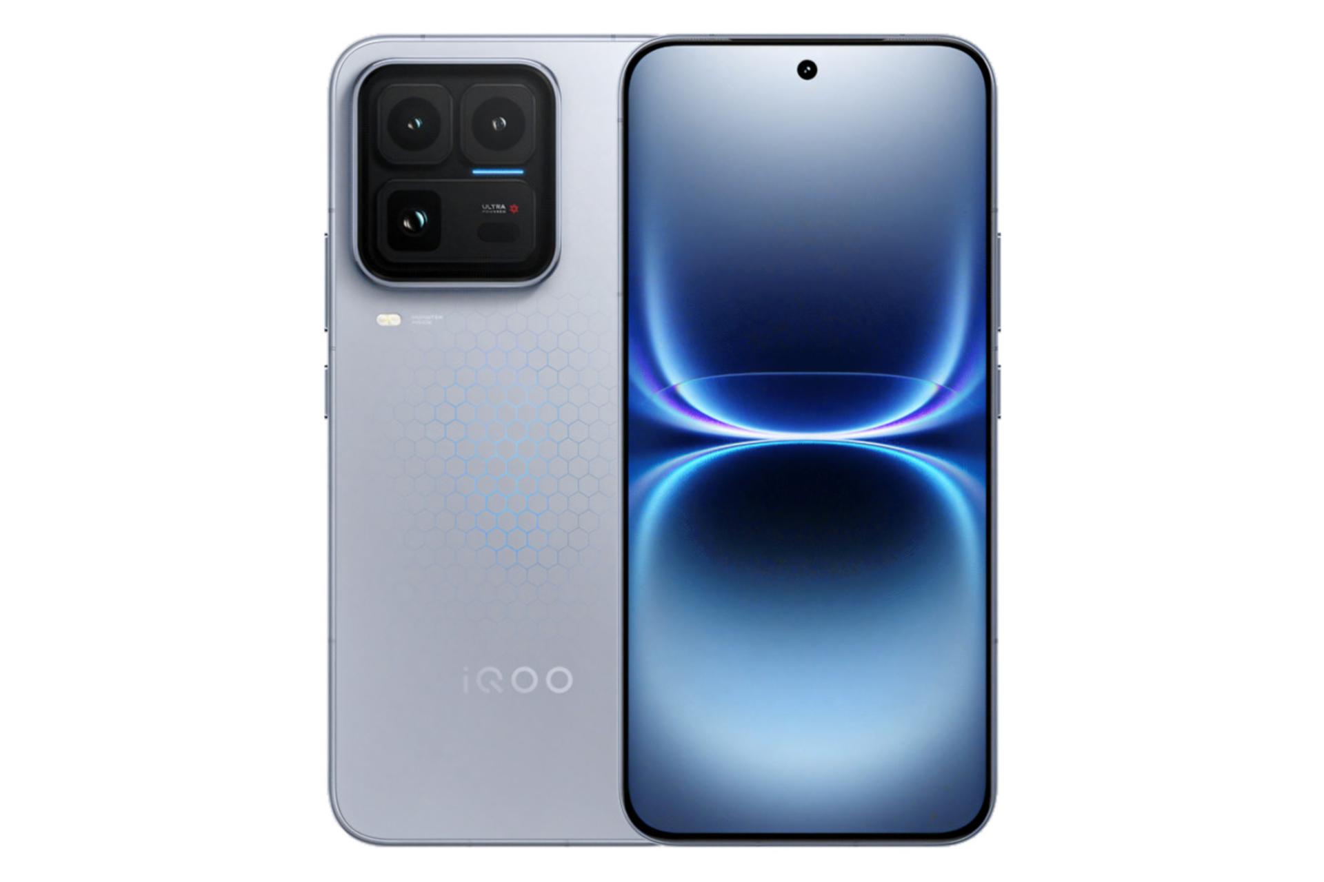 پنل جلو و پشت گوشی موبایل ویوو vivo iQOO 15 Ultra نقره ای