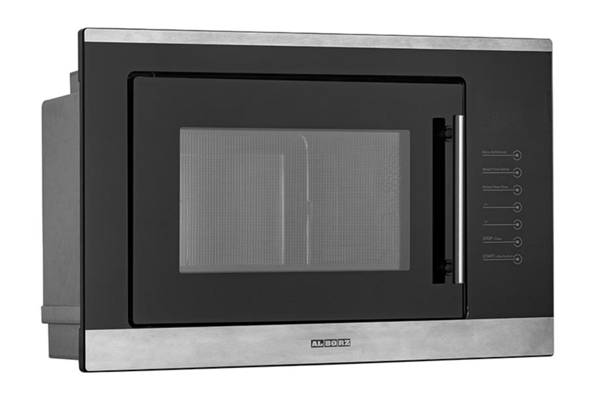 نمای سمت چپ مایکروفر استیل البرز MS 252