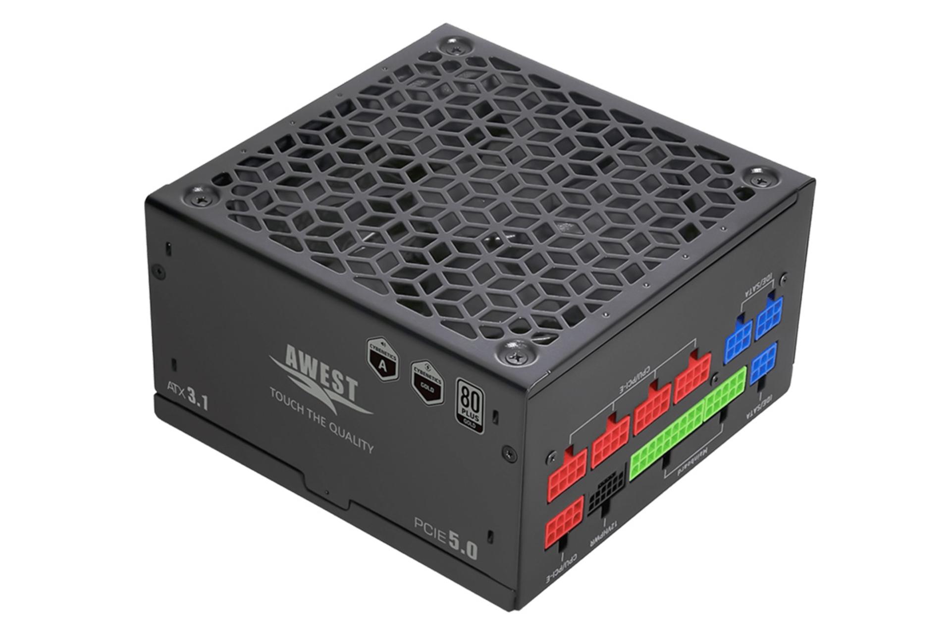 ابعاد و اندازه پاور کامپیوتر اوست AV850-GFB V3 با توان 850 وات