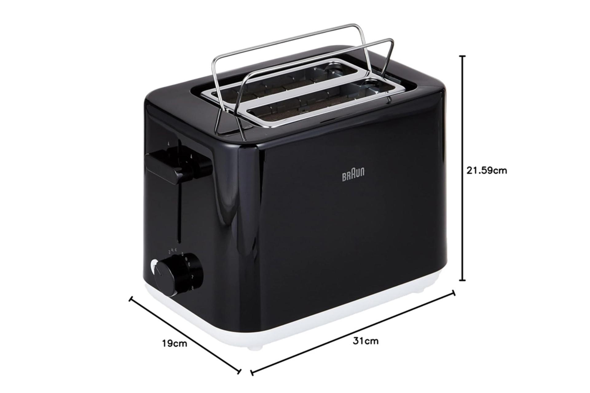 ابعاد و اندازه توستر براون HT 1010