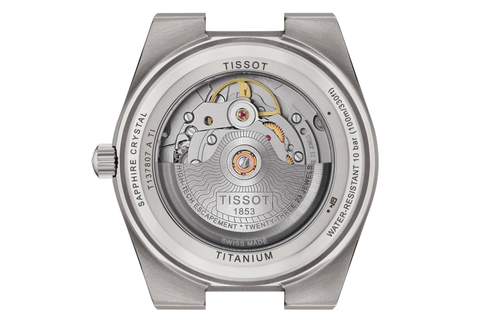 پشت ساعت مچی مردانه تیسوت Tissot PRX Titanium 38mm T137.807.44.061.00