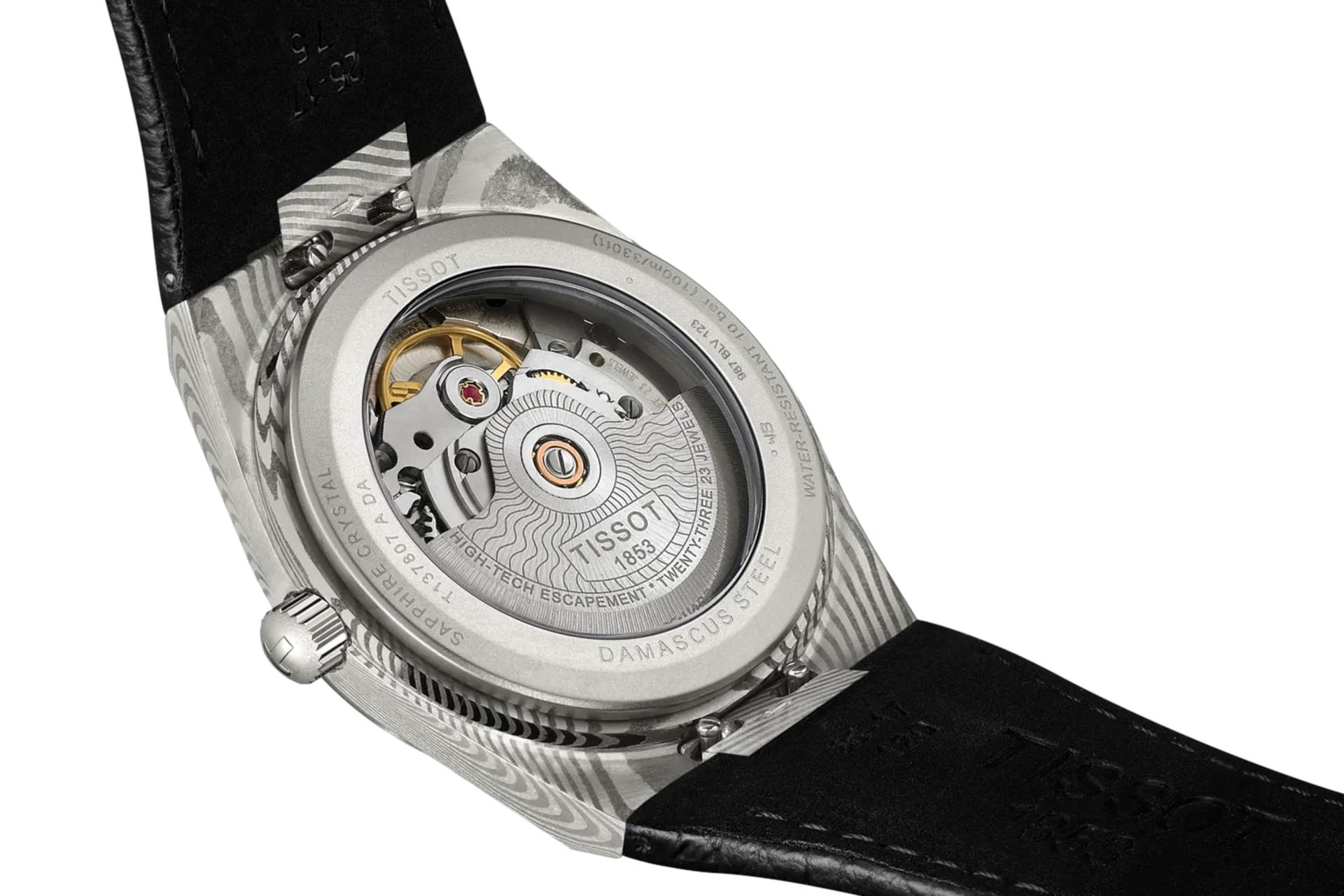 کراون ساعت مچی مردانه تیسوت Tissot PRX Damascus Steel 38mm T137.807.96.081.00