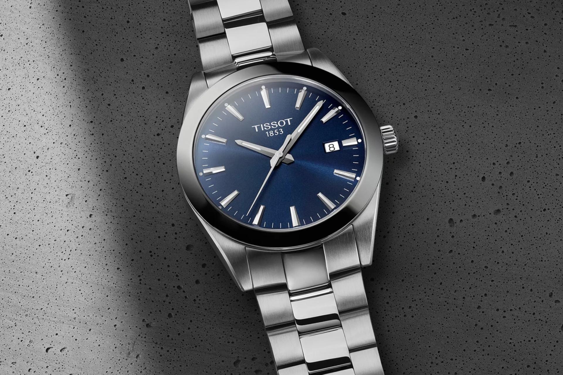 ساعت مچی مردانه تیسوت Tissot Gentleman 40mm T127.410.11.041.00 از نمای بالا