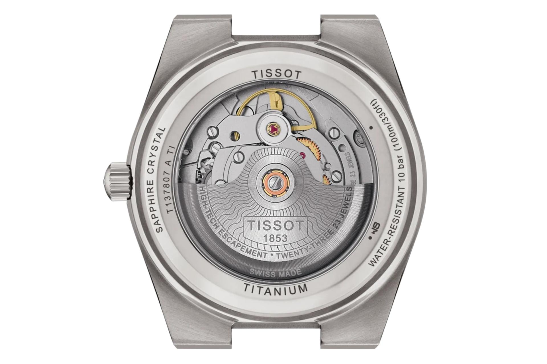 پشت ساعت مچی مردانه تیسوت Tissot PRX Titanium 38mm T137.807.44.041.00