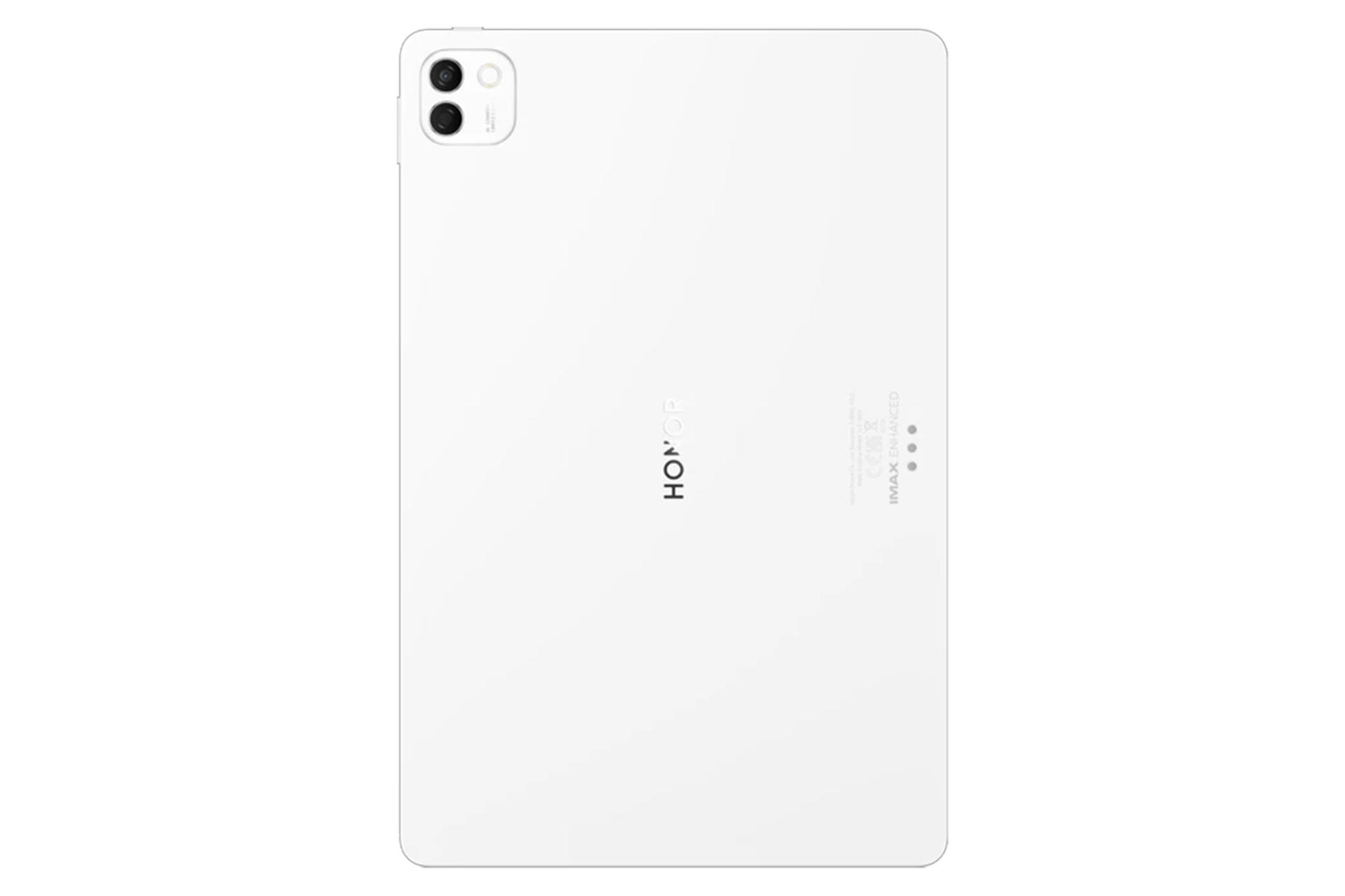 نمای پنل پشت تبلت آنر مجیک پد 4 / HONOR MagicPad4 با نمایش دوربین و لوگو رنگ سفید