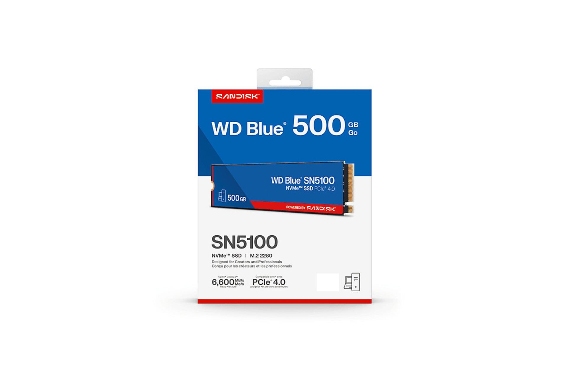 جعبه اس اس دی وسترن دیجیتال Blue SN5100 NVMe M.2 ظرفیت 500 گیگابایت